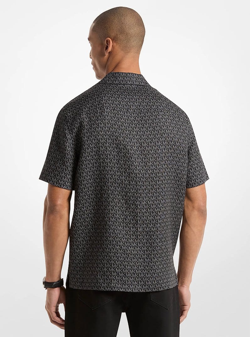 Signature Logo Linen Camp Shirt