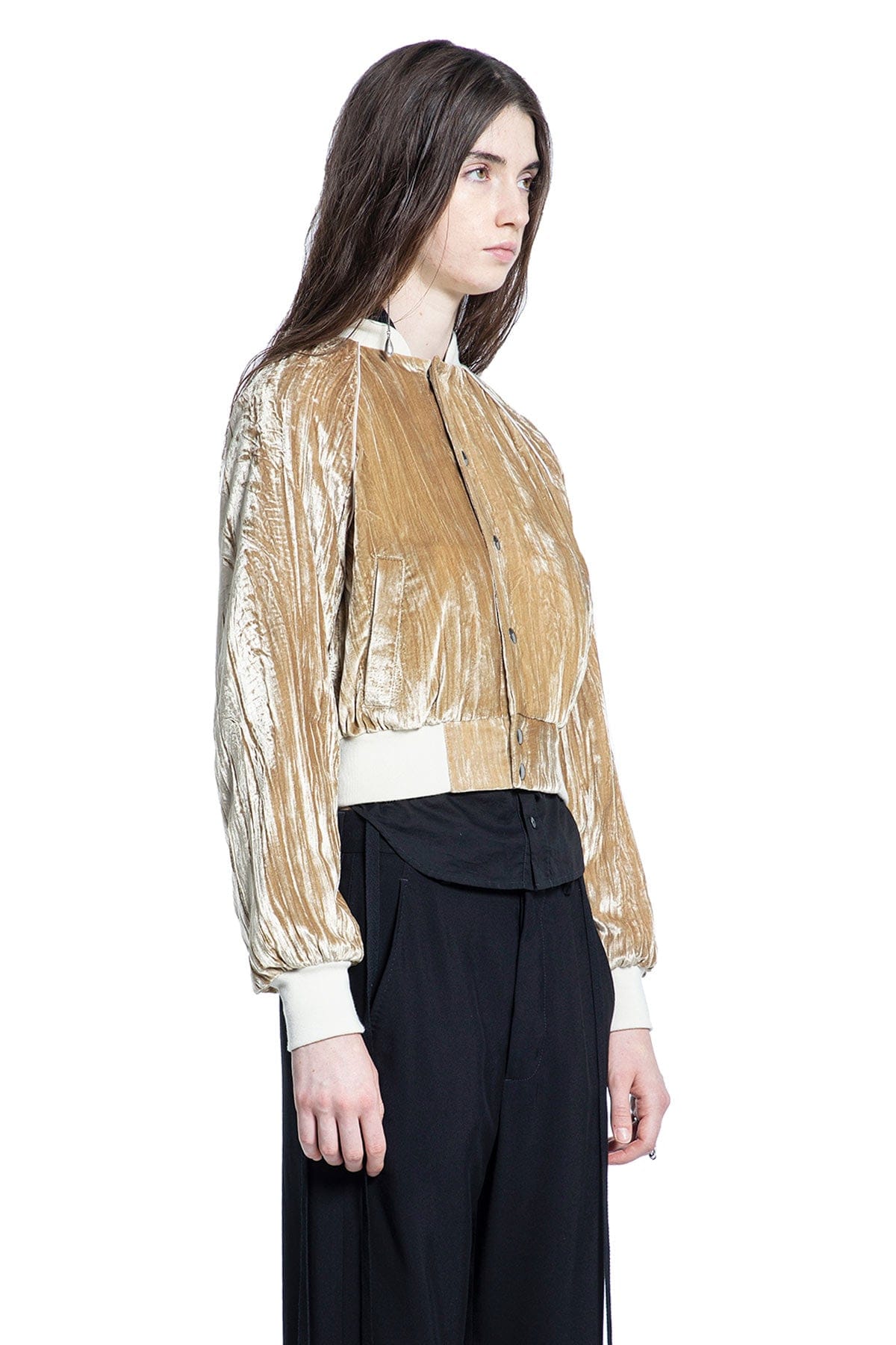 ANN Demeulemeester Arya Bomber in Froissé Velvet