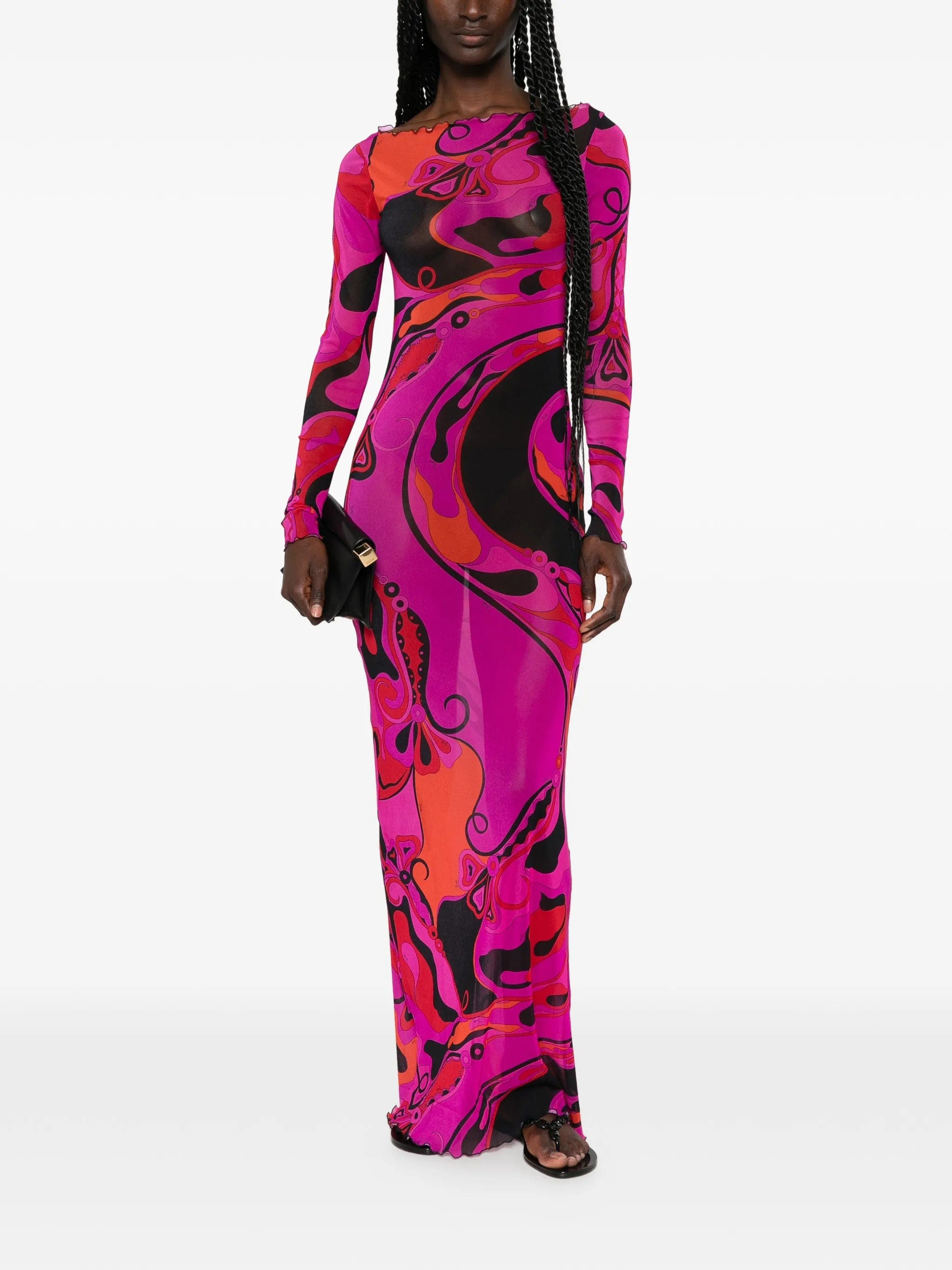 PUCCI orchidee - print midi dress