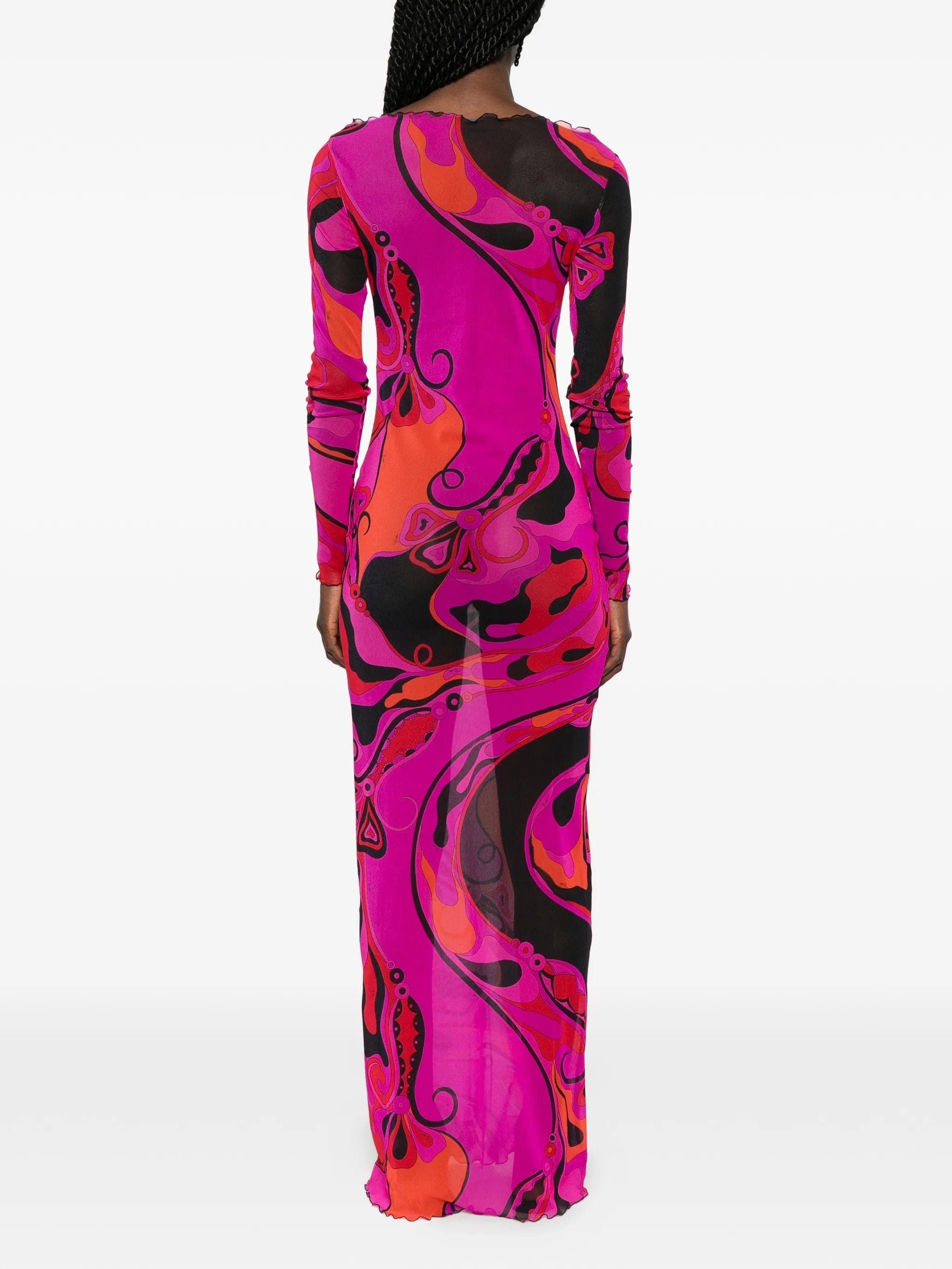 PUCCI orchidee - print midi dress