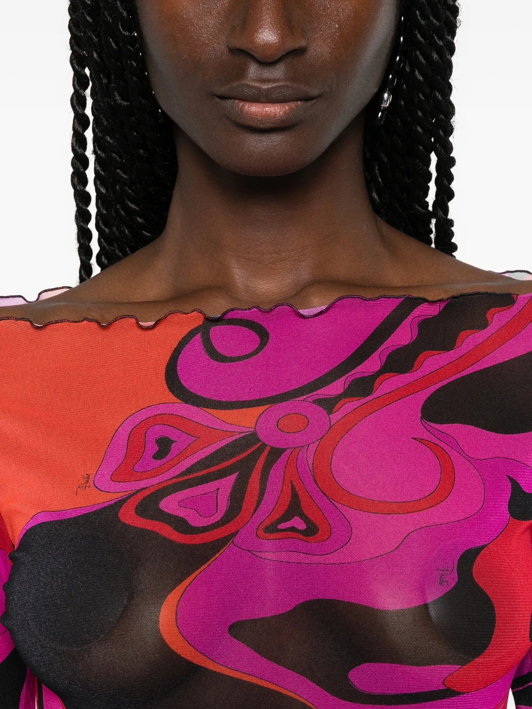 PUCCI orchidee - print midi dress