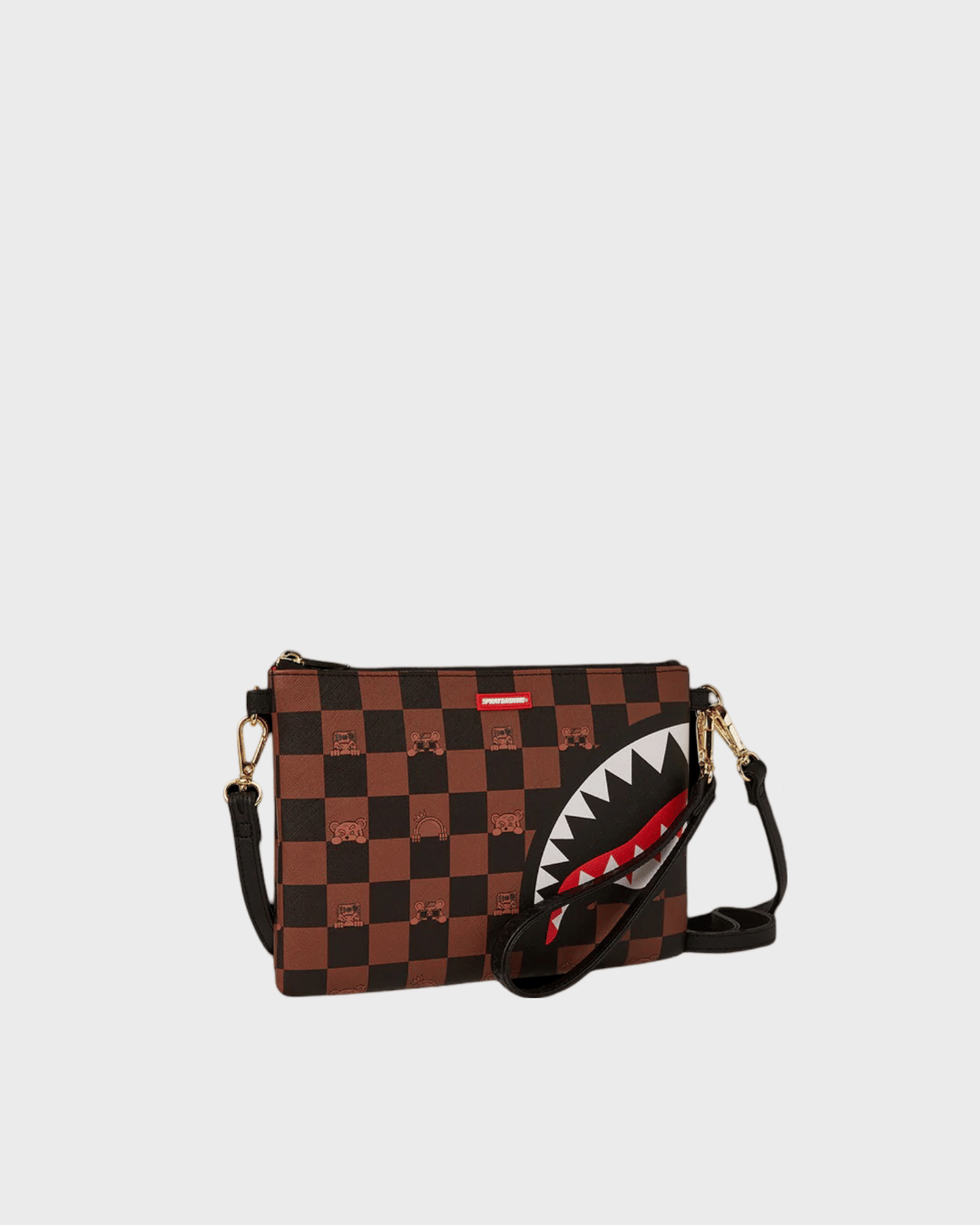 Sprayground Peeking Character Check Pouchette