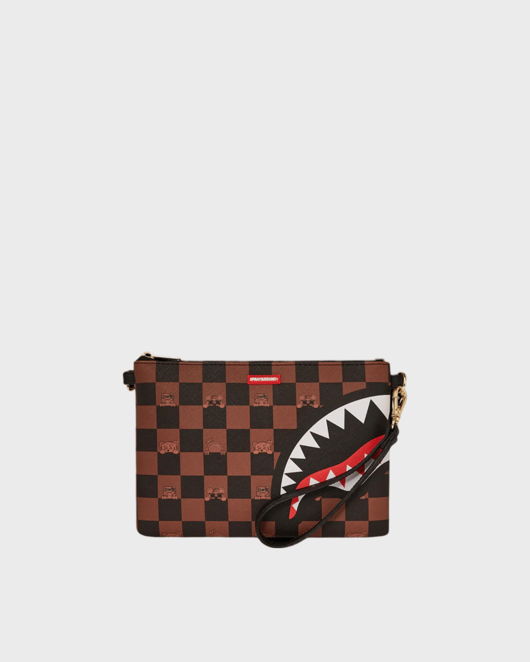 Sprayground Peeking Character Check Pouchette