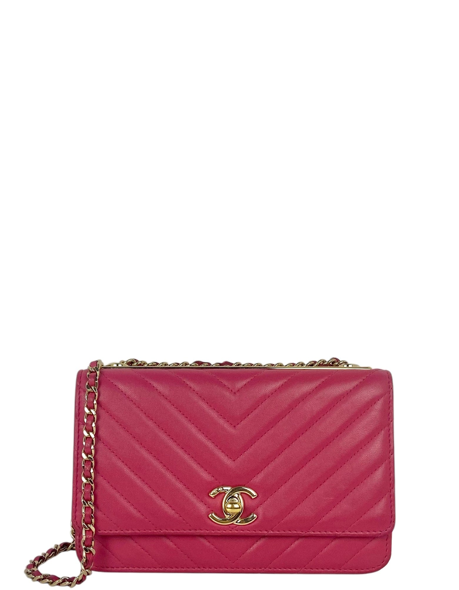 ASC Resale Chanel Pink Chevron Trendy CC WOC