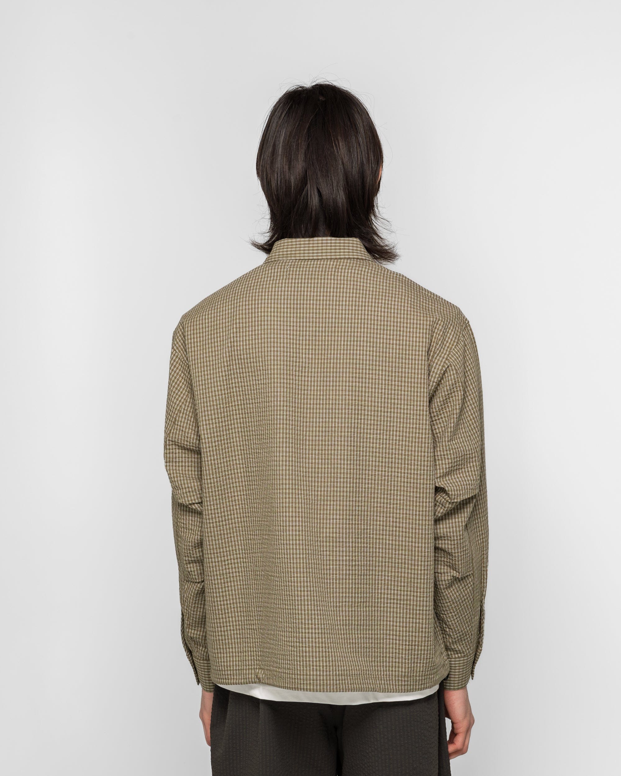 Metalwood Plaid Tactical Overshirt - Green/White