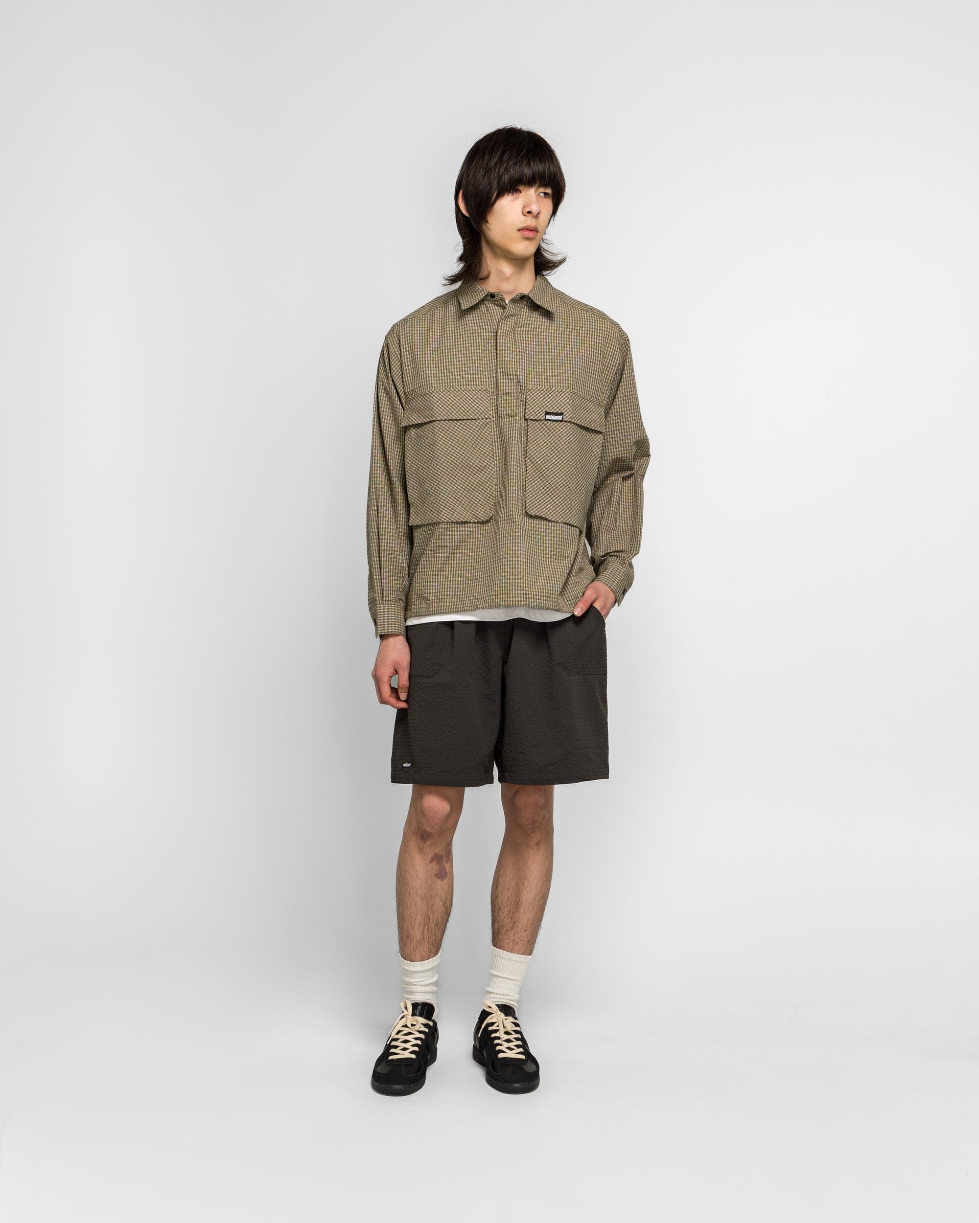 Metalwood Plaid Tactical Overshirt - Green/White