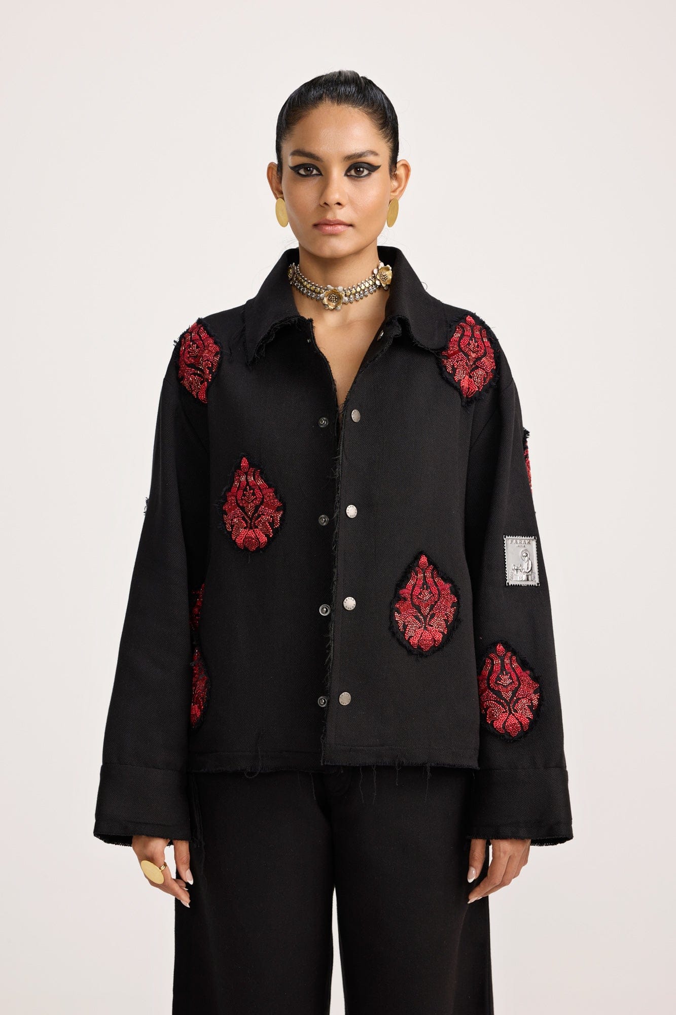 Handmade Hand Embriodered Black - Jacket
