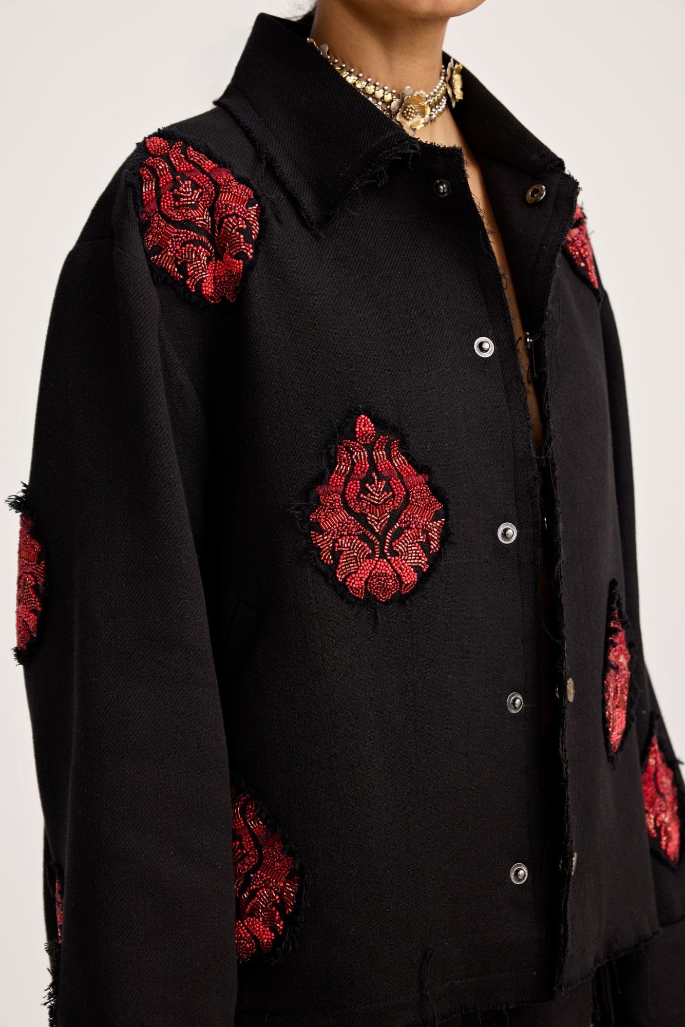 Handmade Hand Embriodered Black - Jacket