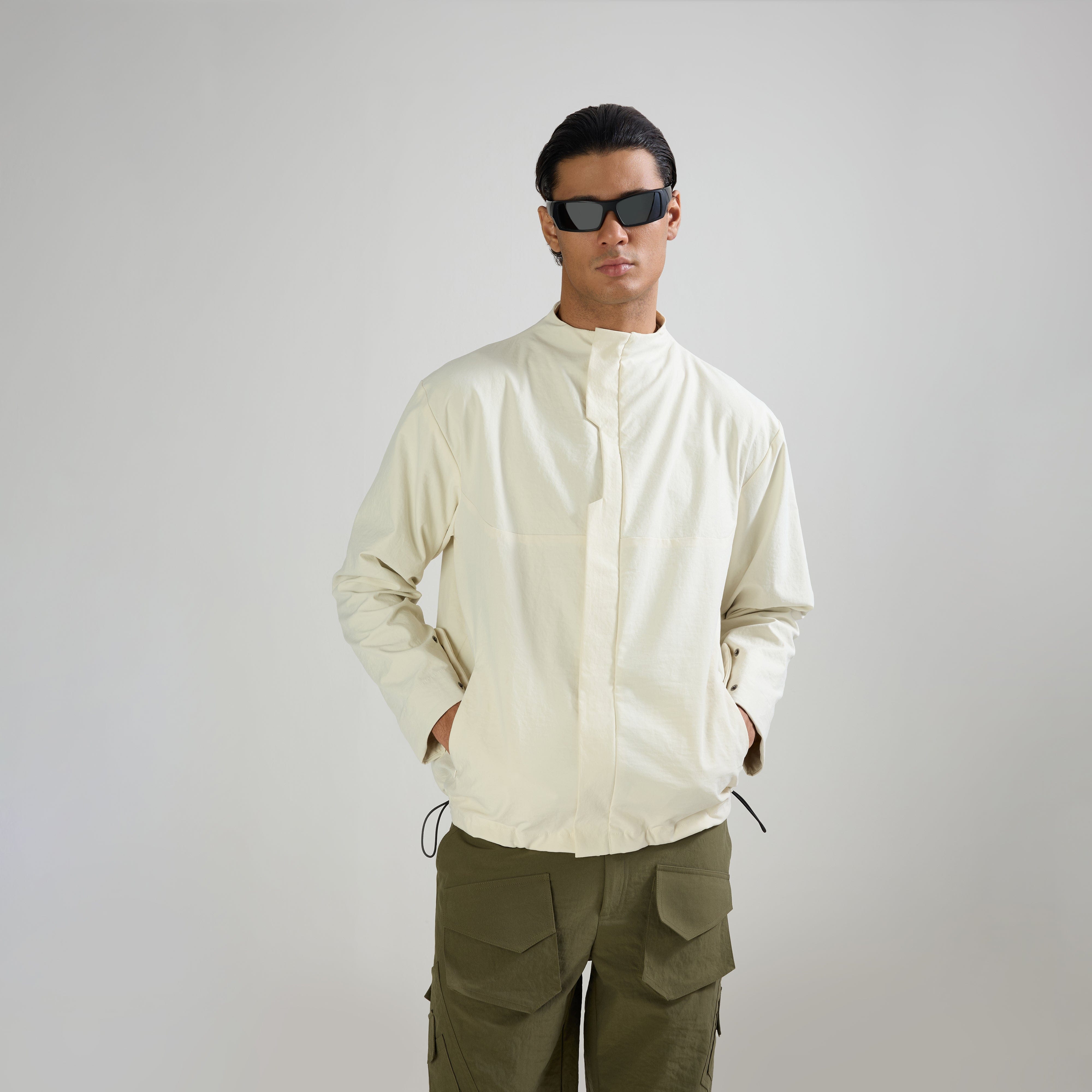 Warping Theories TECHNICAL JACKET - OFF WHITE