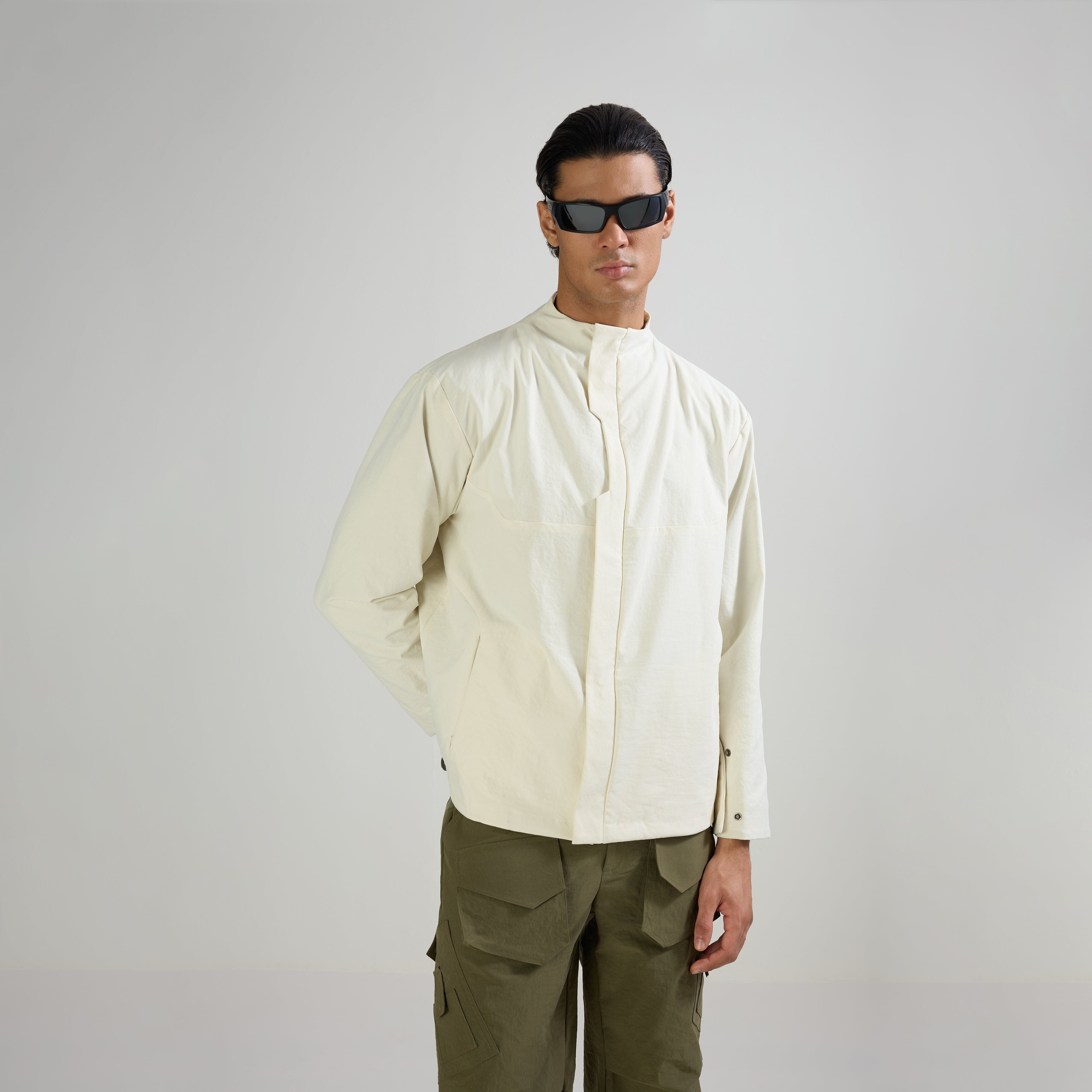 Warping Theories TECHNICAL JACKET - OFF WHITE