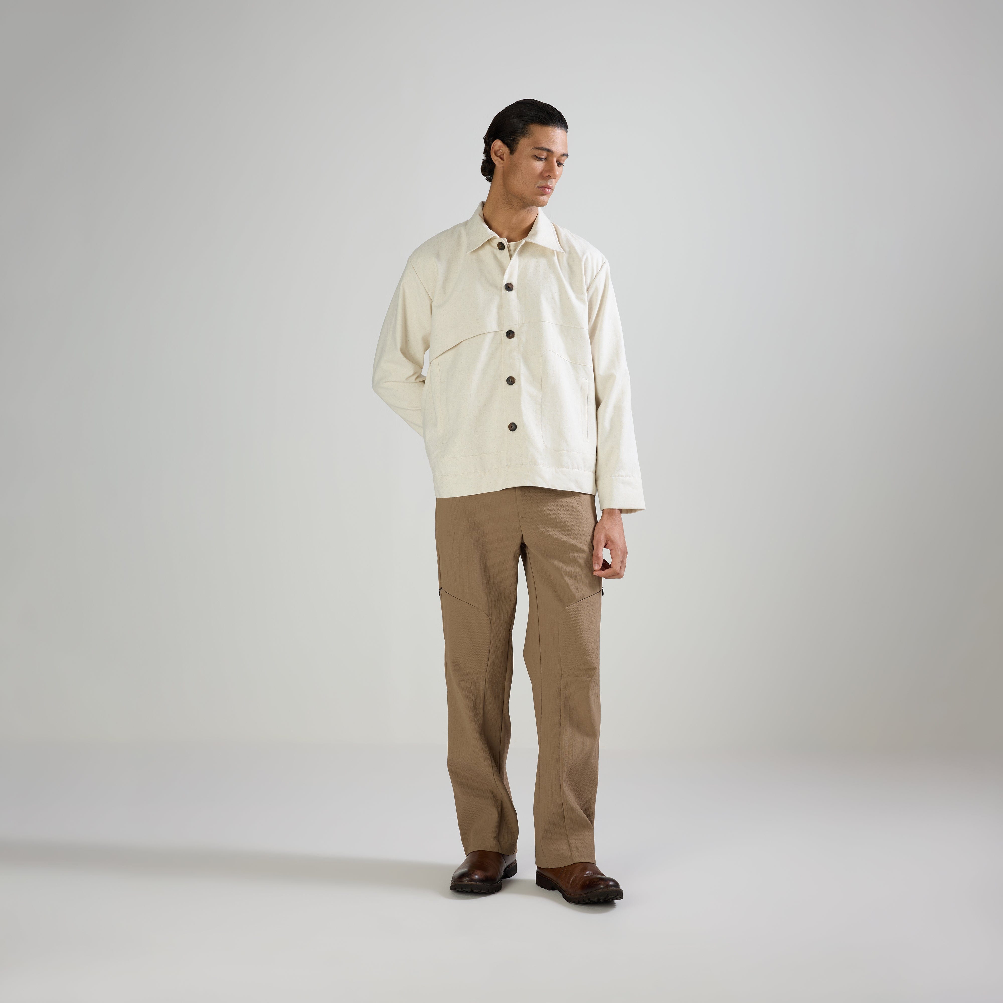 Warping Theories CLASSIC MODULE OVERSHIRT - BEIGE