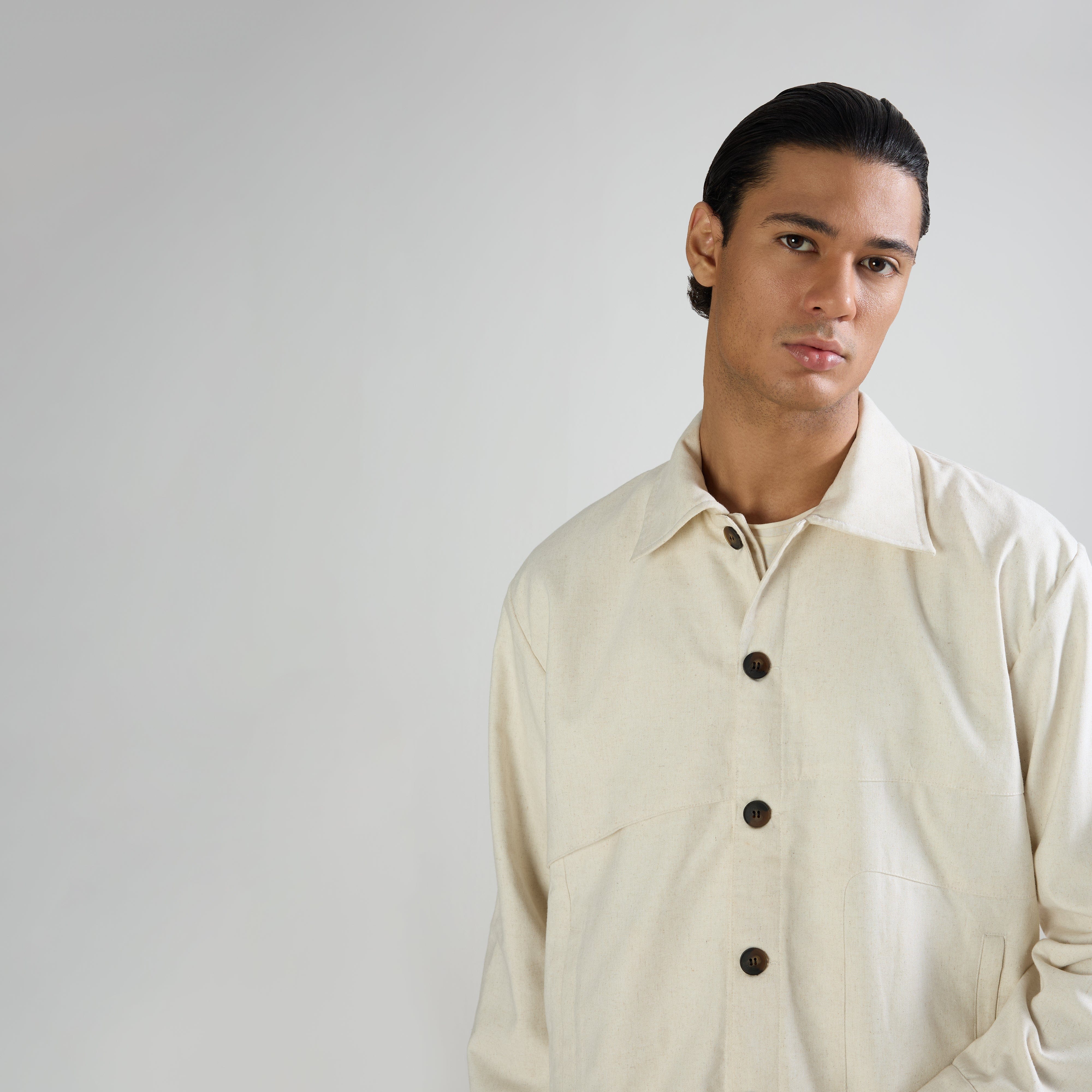 Warping Theories CLASSIC MODULE OVERSHIRT - BEIGE
