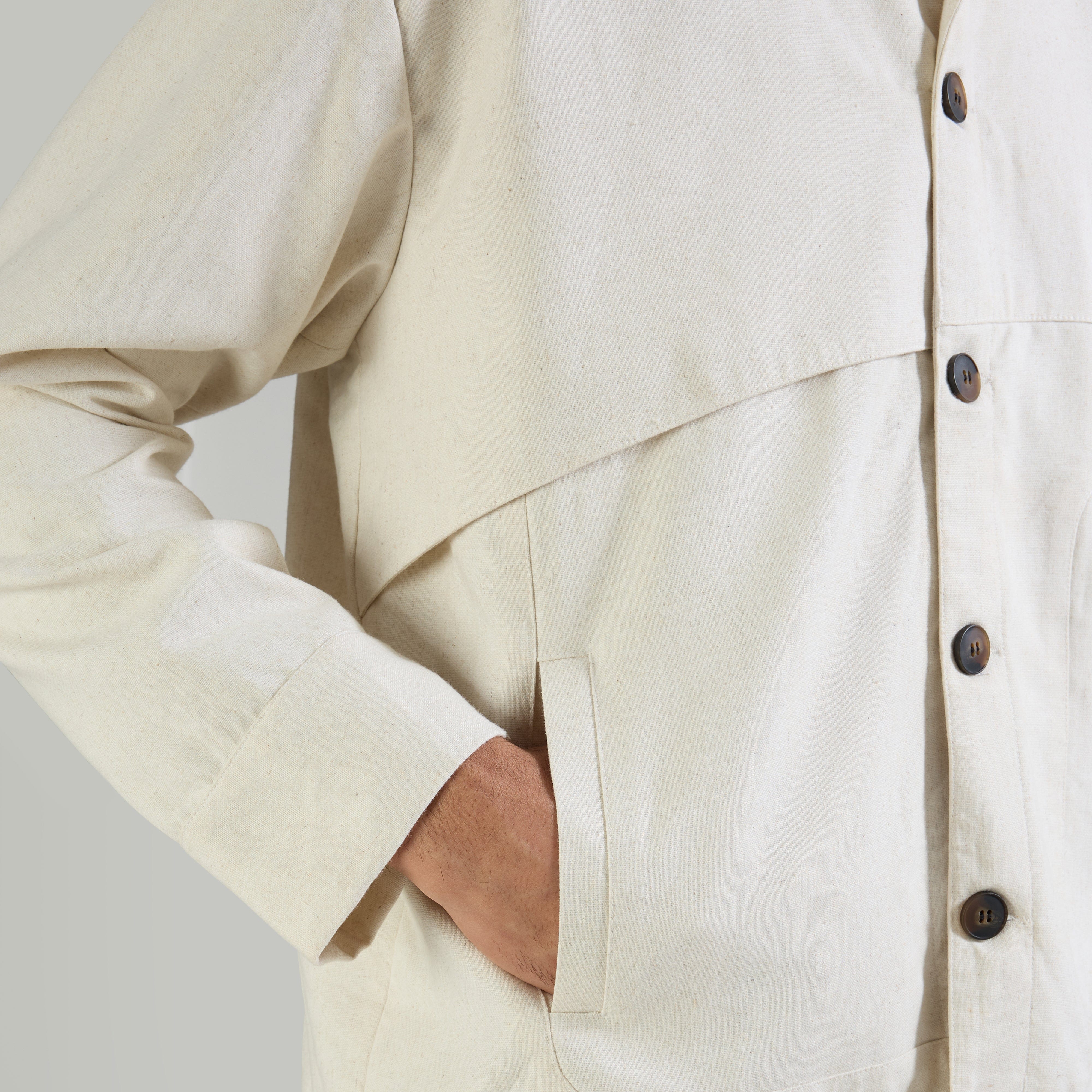 Warping Theories CLASSIC MODULE OVERSHIRT - BEIGE