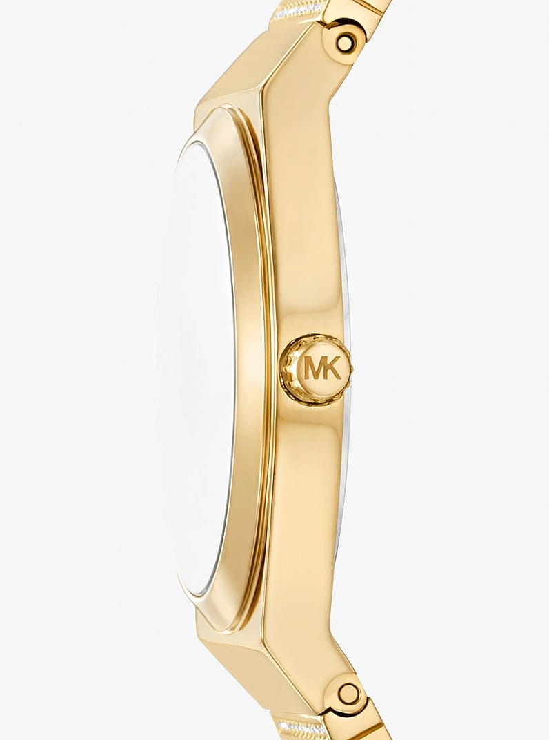 Mini Lennox Pavé Gold-Tone Watch