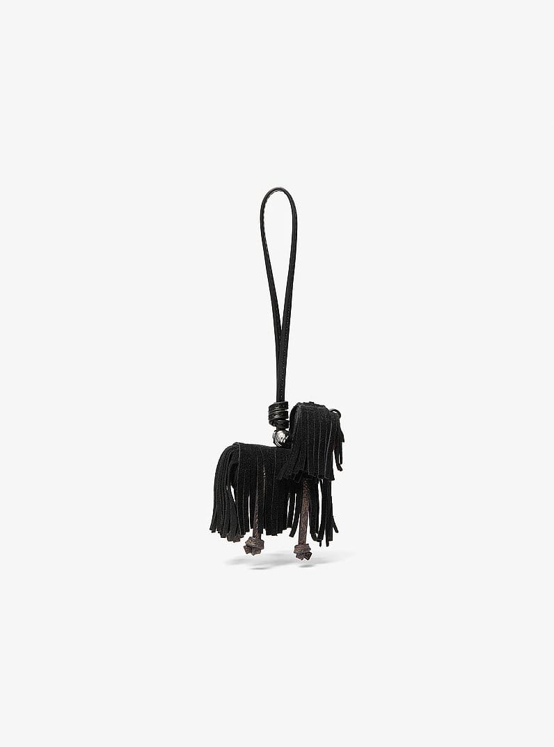 Suede Shaggy Dog Bag Charm