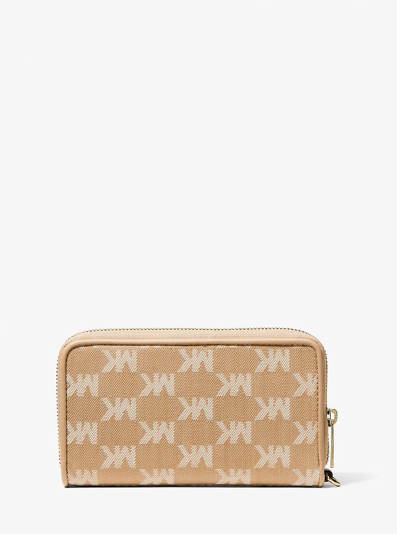 Jet Set Travel Large Logo Jacquard Denim Smartphone Wallet
