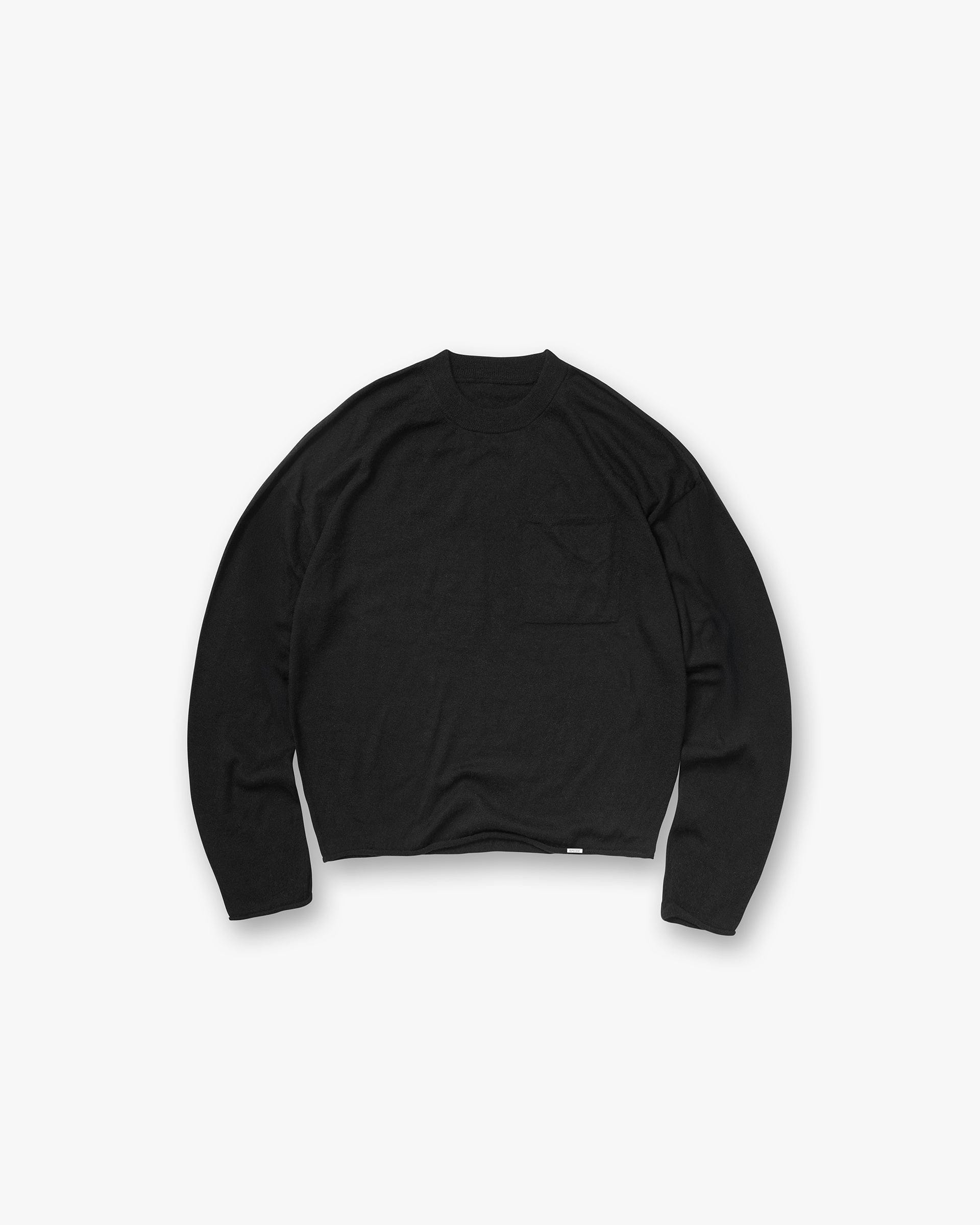 Heaton GH Knitted Long Sleeve Top - Jet Black