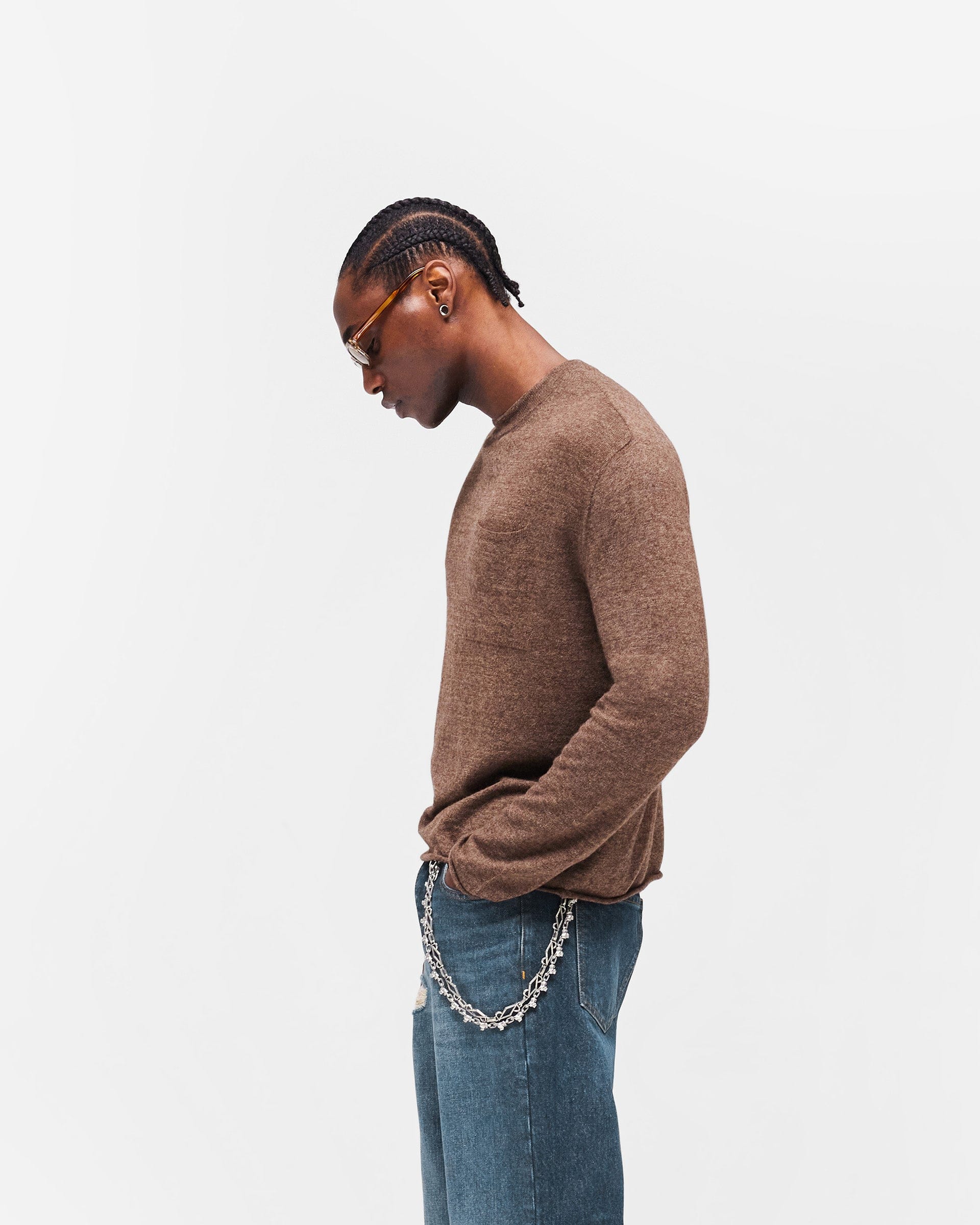 Heaton GH Knitted Long Sleeve Top - Espresso