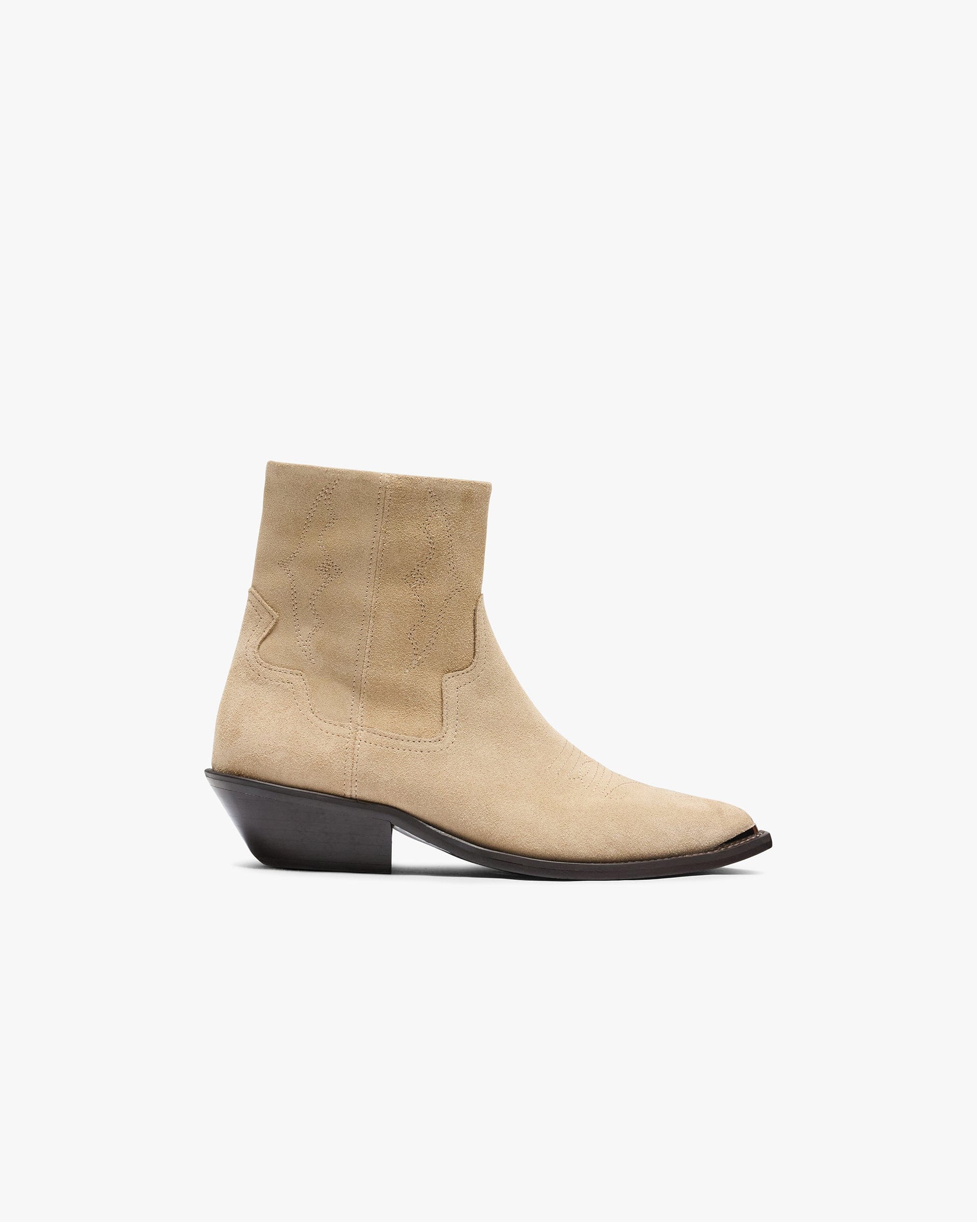 SS26 Michael Zip Boot Suede - Brown