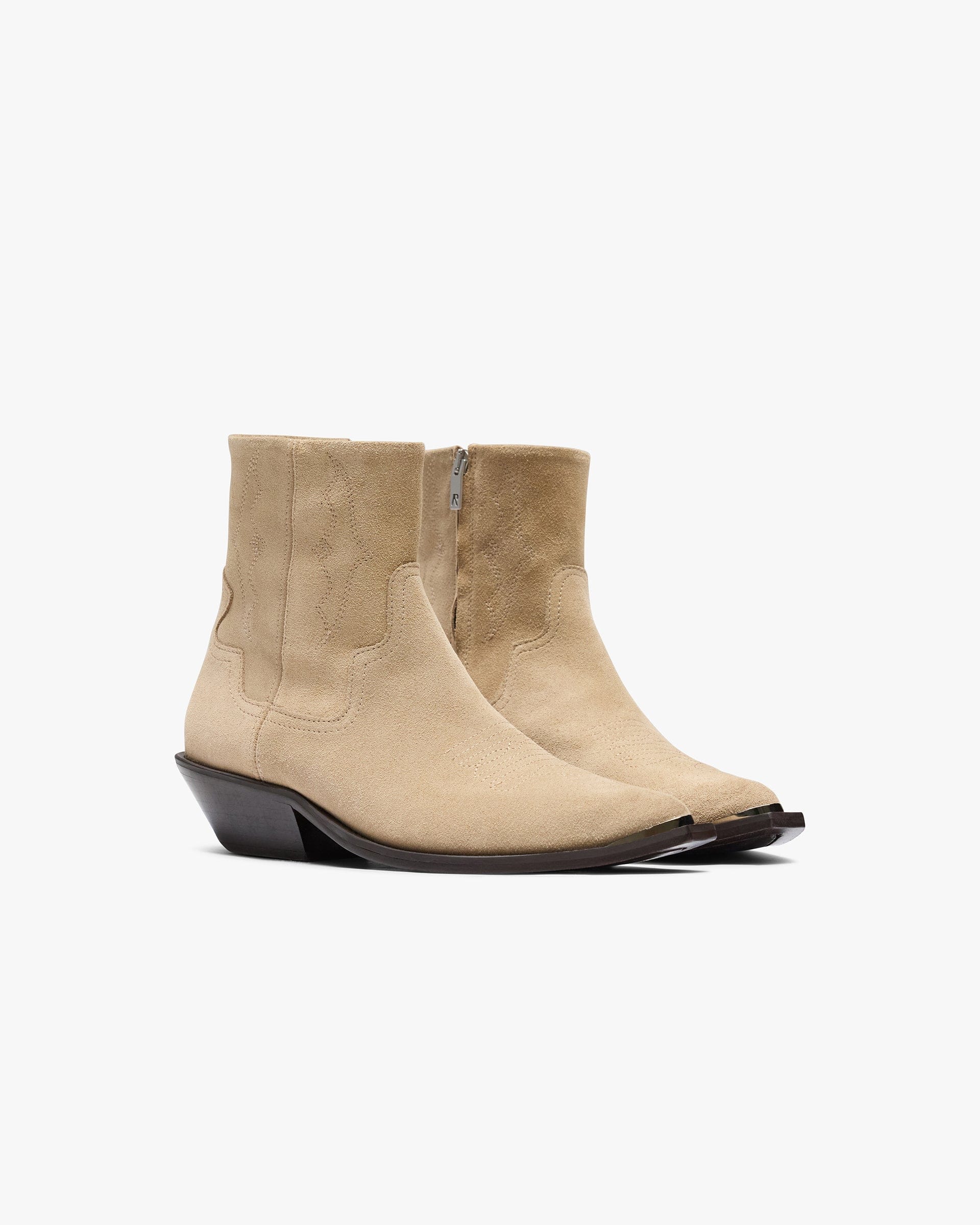 SS26 Michael Zip Boot Suede - Brown