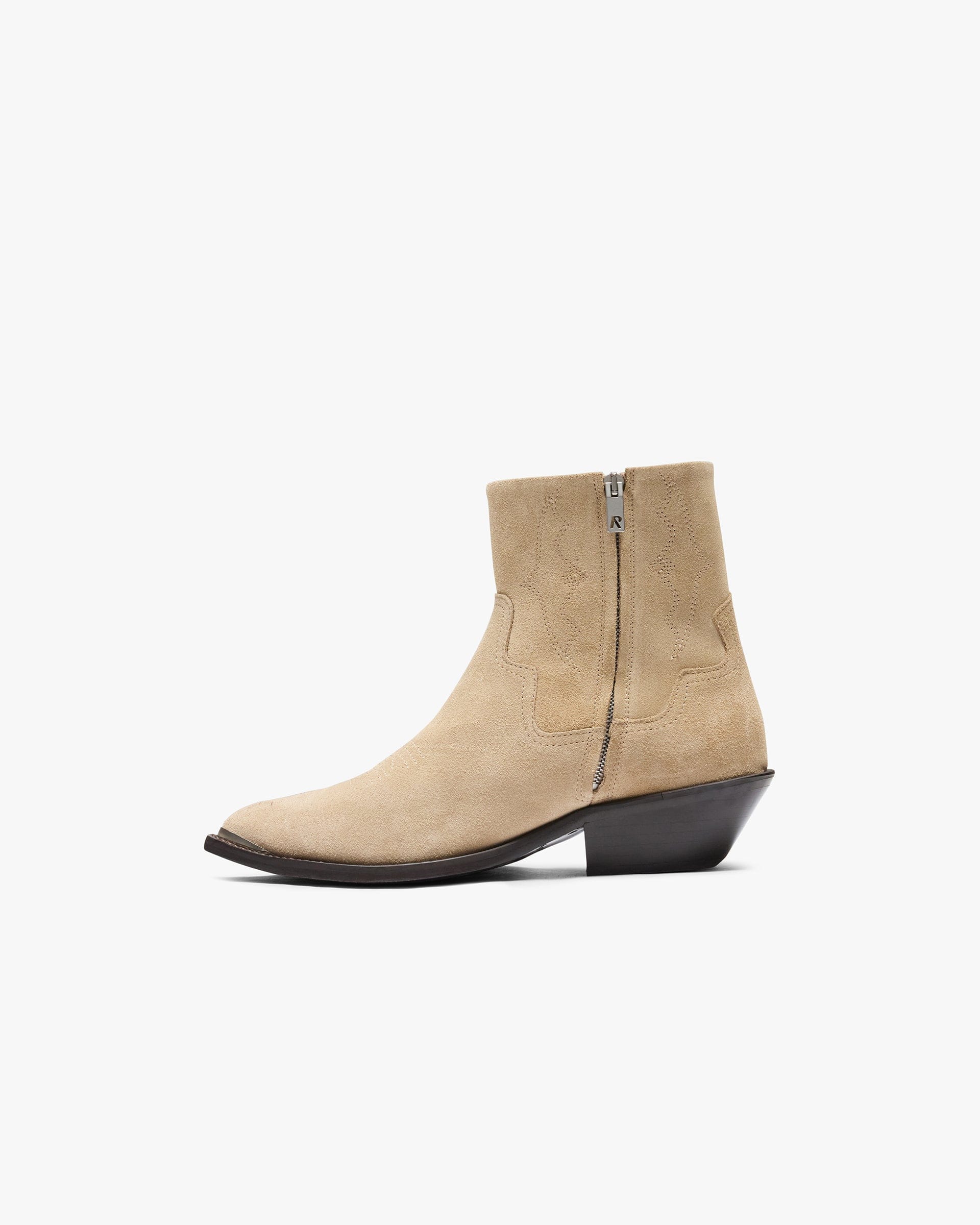 SS26 Michael Zip Boot Suede - Brown