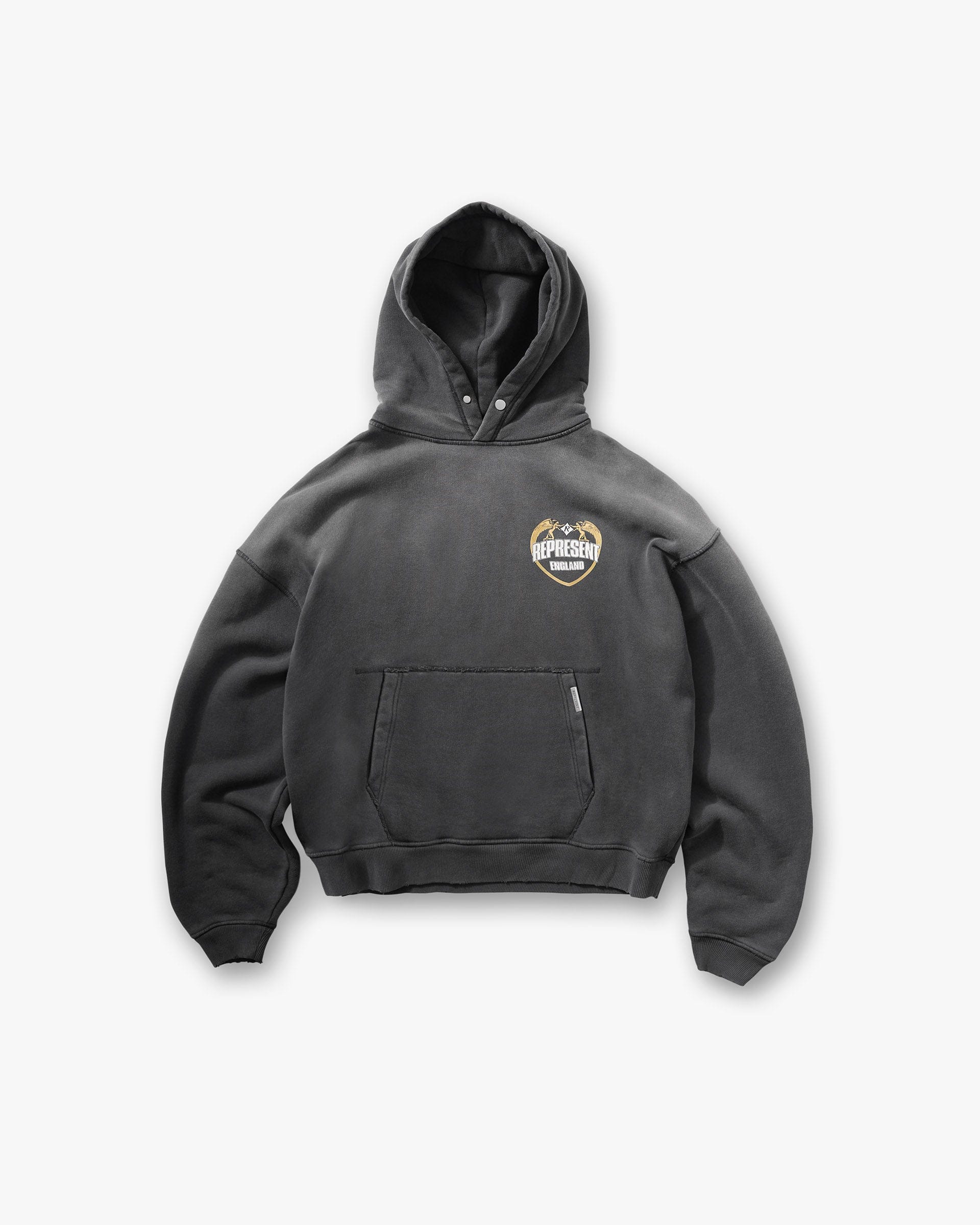 FW25 Represent Angel Border Hoodie - Stained Black