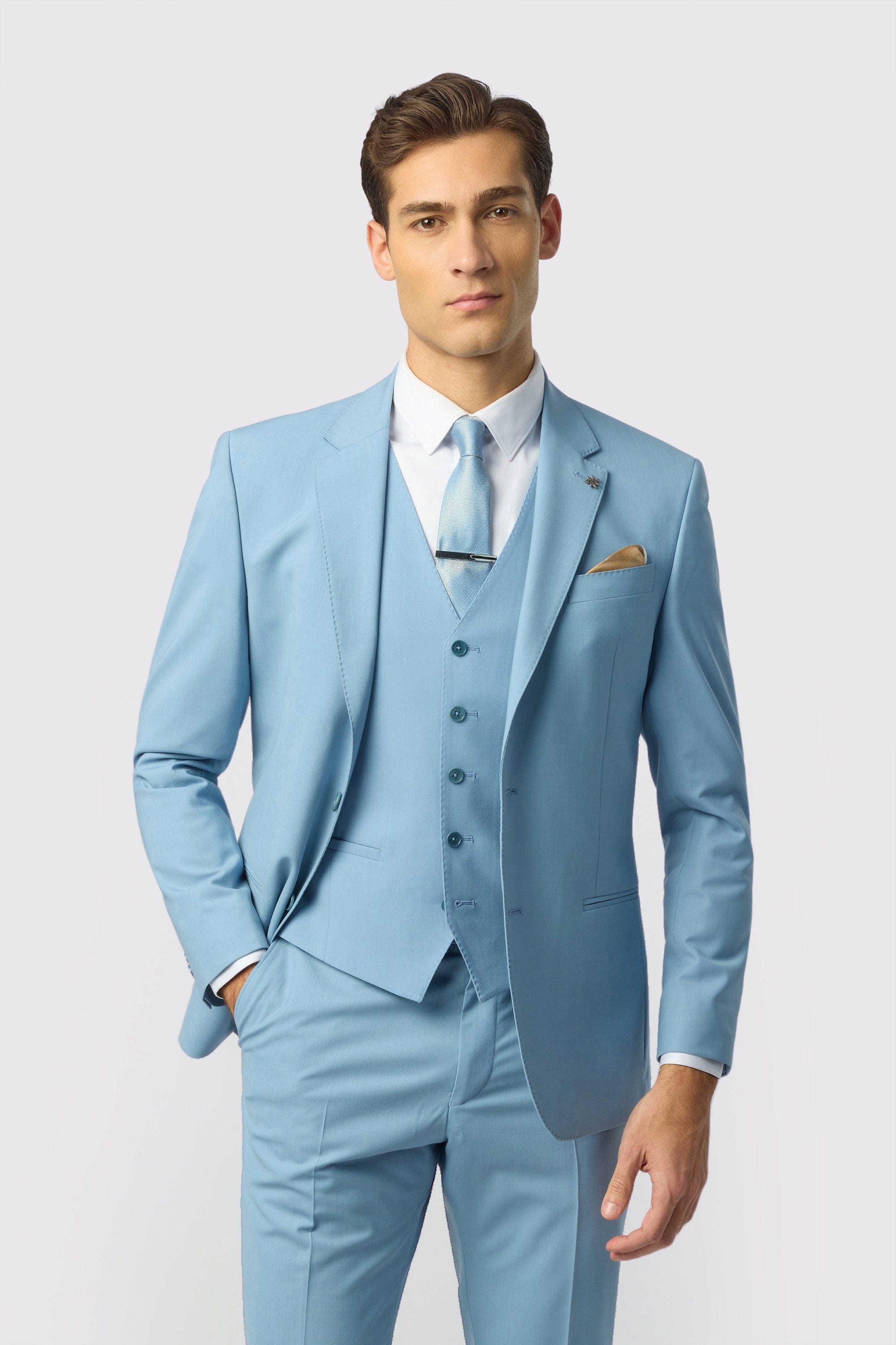 Blue Delphi - Powder Blue Panama Jkt Blue