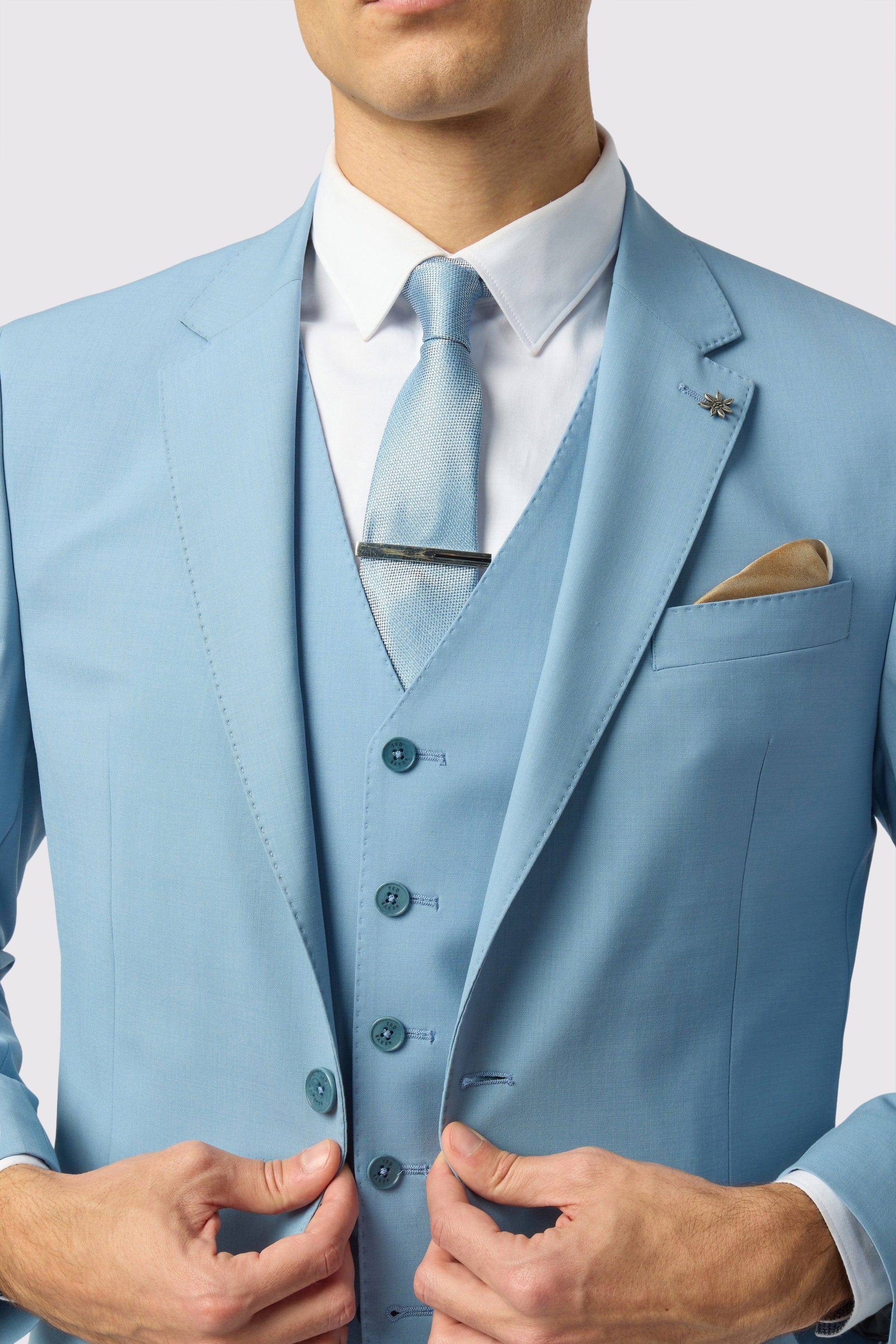 Blue Delphi - Powder Blue Panama Jkt Blue