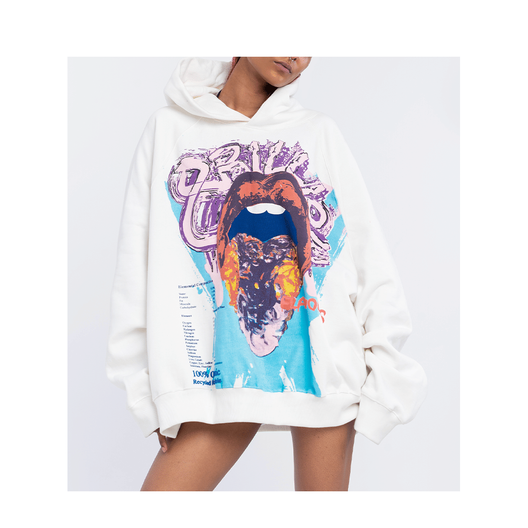 WHITE* 8 Billion Flavours' Hoodie (White)