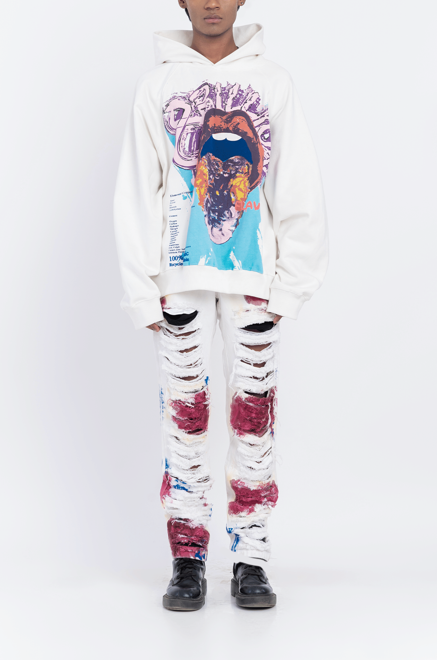 WHITE* 8 Billion Flavours' Hoodie (White)