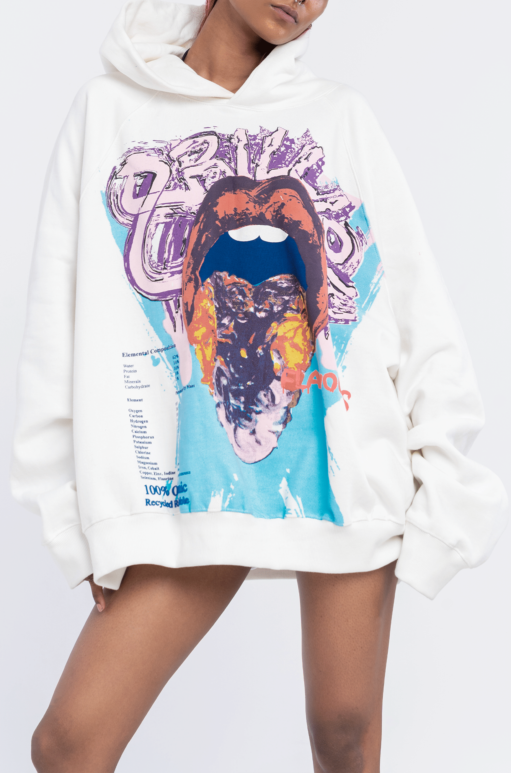 WHITE* 8 Billion Flavours' Hoodie (White)