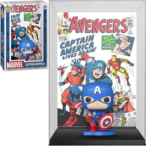 Toyshnip Funko Pop! The Avengers #4 (1963) Captain America Comic Cover Figure with Case