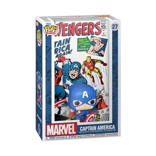 Toyshnip Funko Pop! The Avengers #4 (1963) Captain America Comic Cover Figure with Case