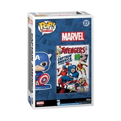 Toyshnip Funko Pop! The Avengers #4 (1963) Captain America Comic Cover Figure with Case