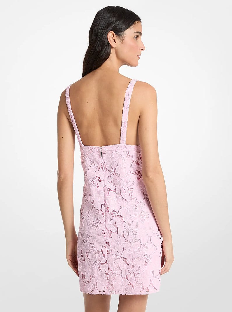 Corded Floral Lace Mini Dress