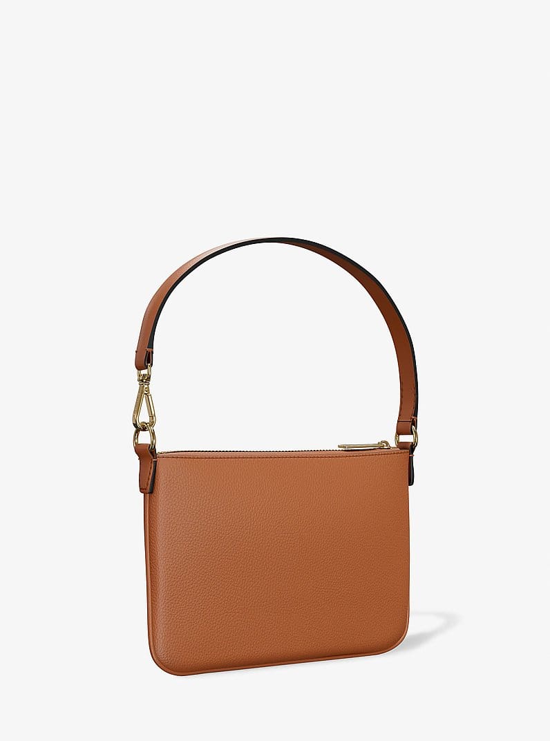 Jet Set Small Pebbled Leather Convertible Wristlet