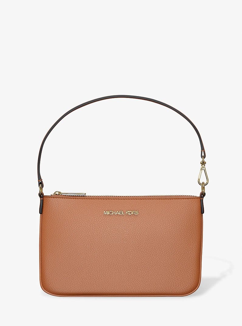 Jet Set Small Pebbled Leather Convertible Wristlet