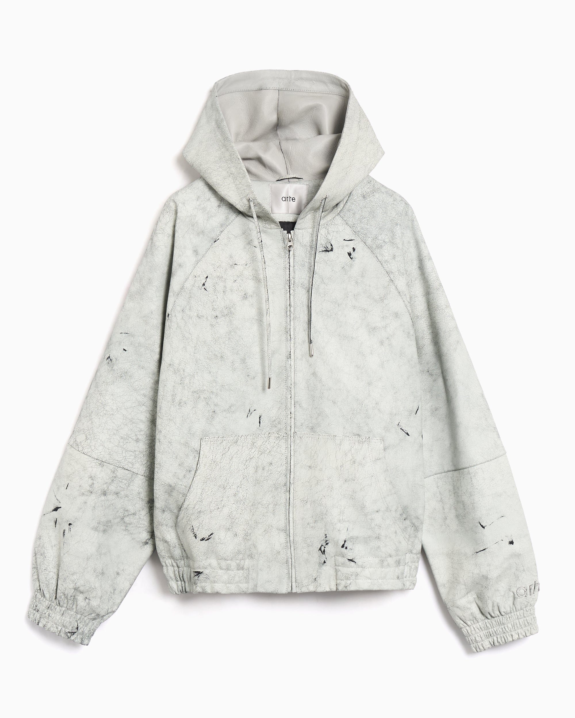 Arte Antwerp Chaqueta de cuero Relaxed Arte Antwerp Cracked para hombre