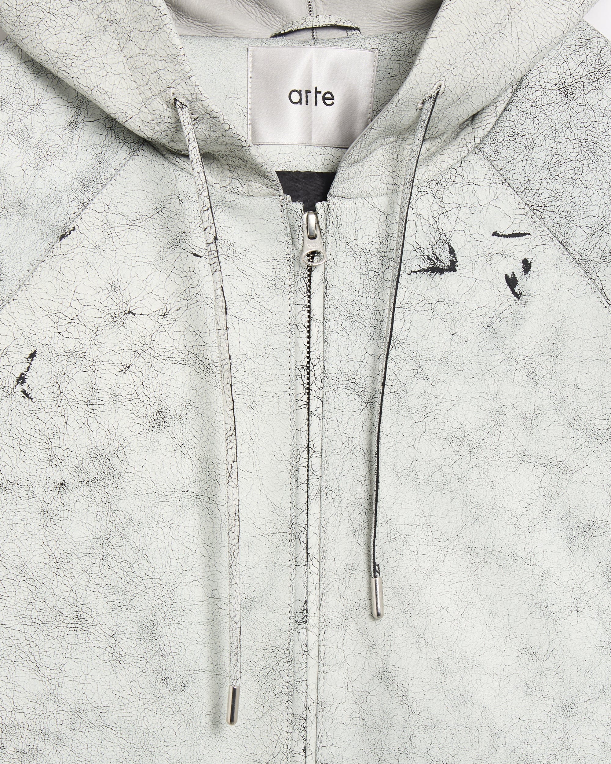 Arte Antwerp Chaqueta de cuero Relaxed Arte Antwerp Cracked para hombre