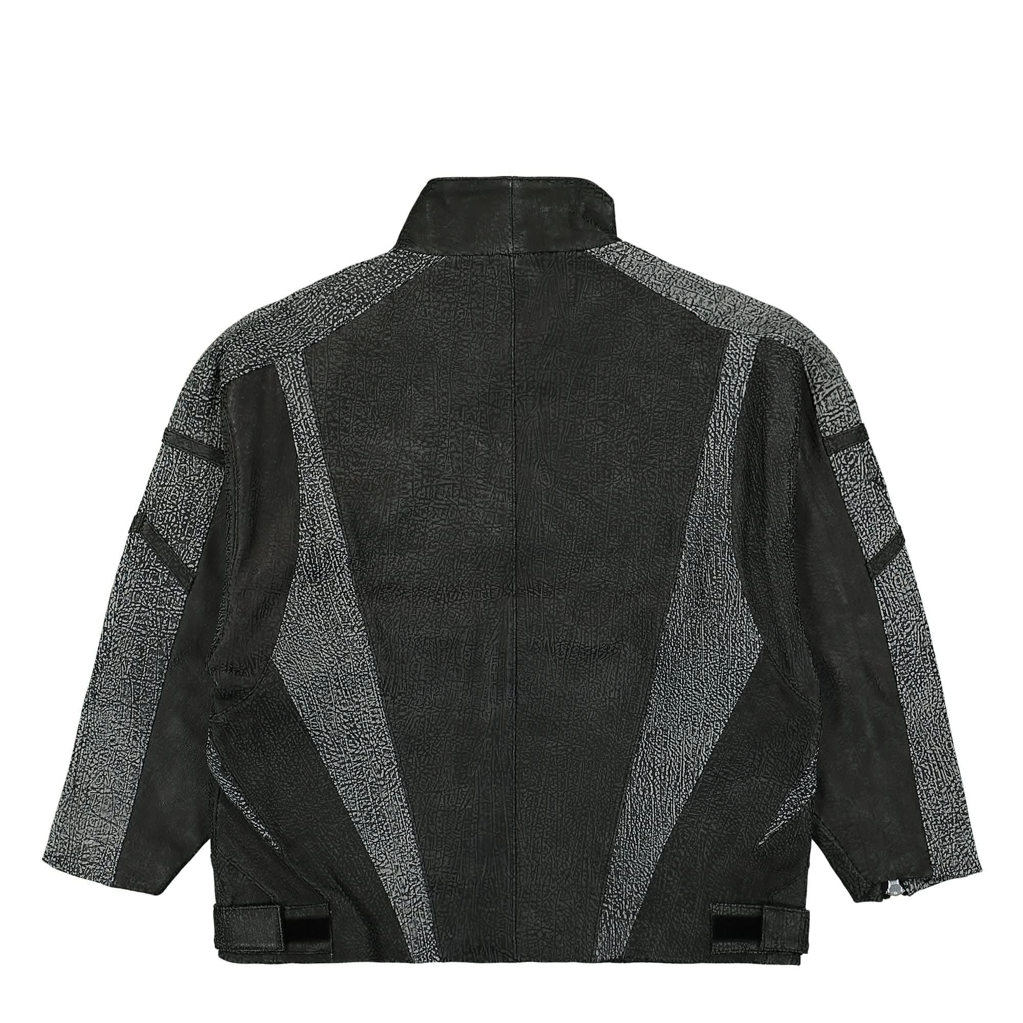 GATE Panelled Hooded Leather Jacket