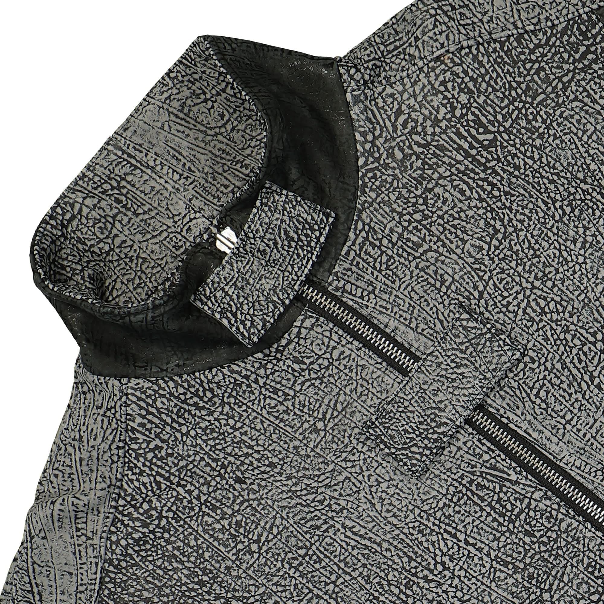 GATE Panelled Hooded Leather Jacket