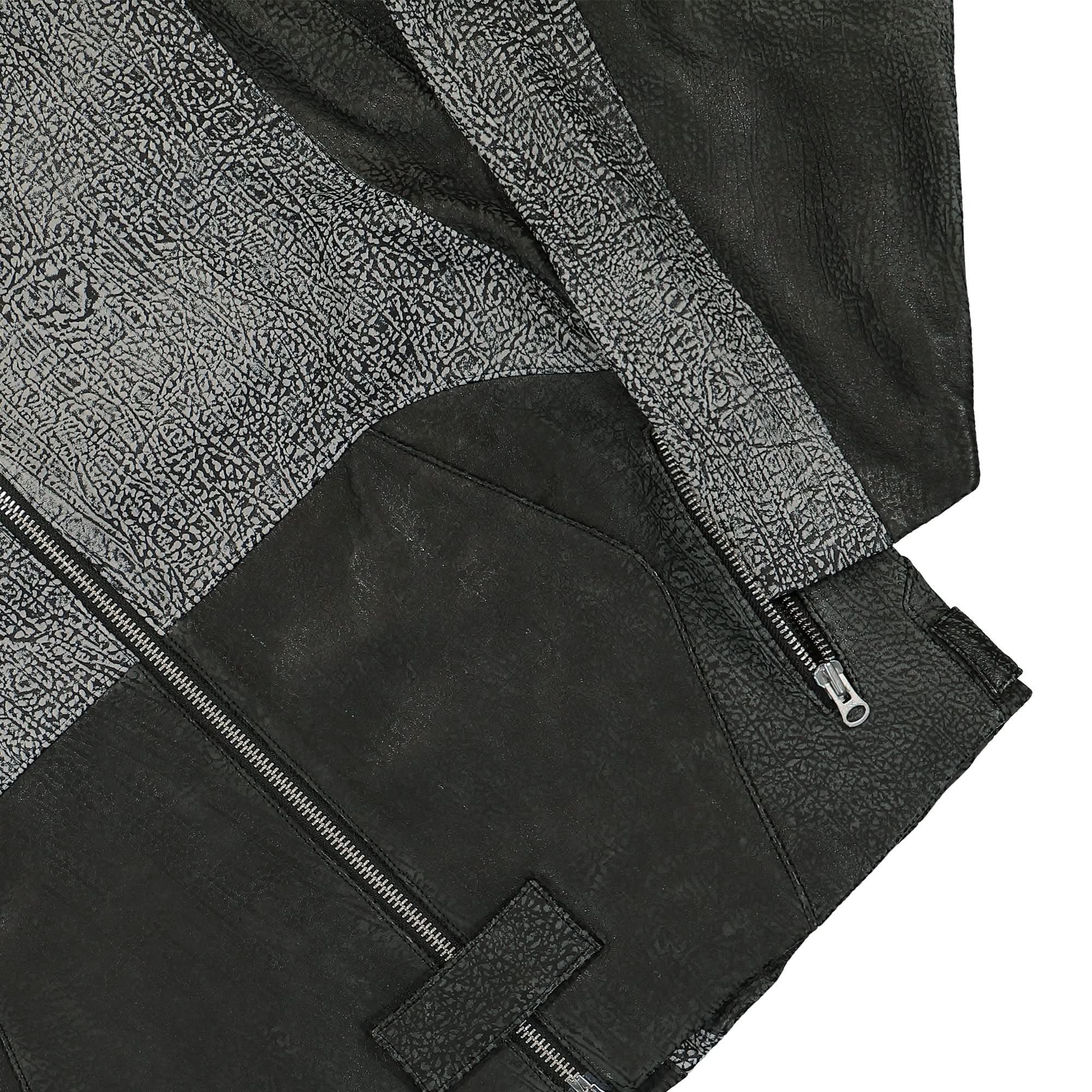 GATE Panelled Hooded Leather Jacket