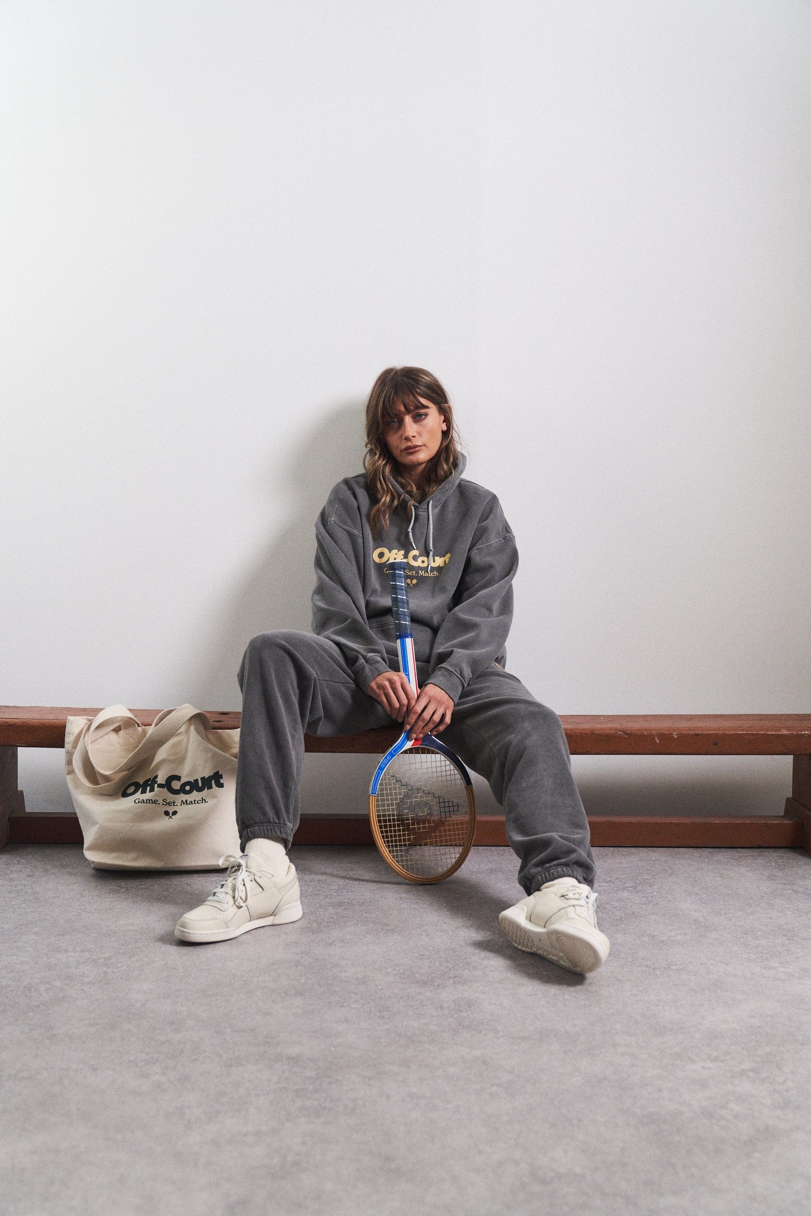 Vice 84 Off - Court GSM Hoodie & Jogger Set - Vintage Washed Charcoal