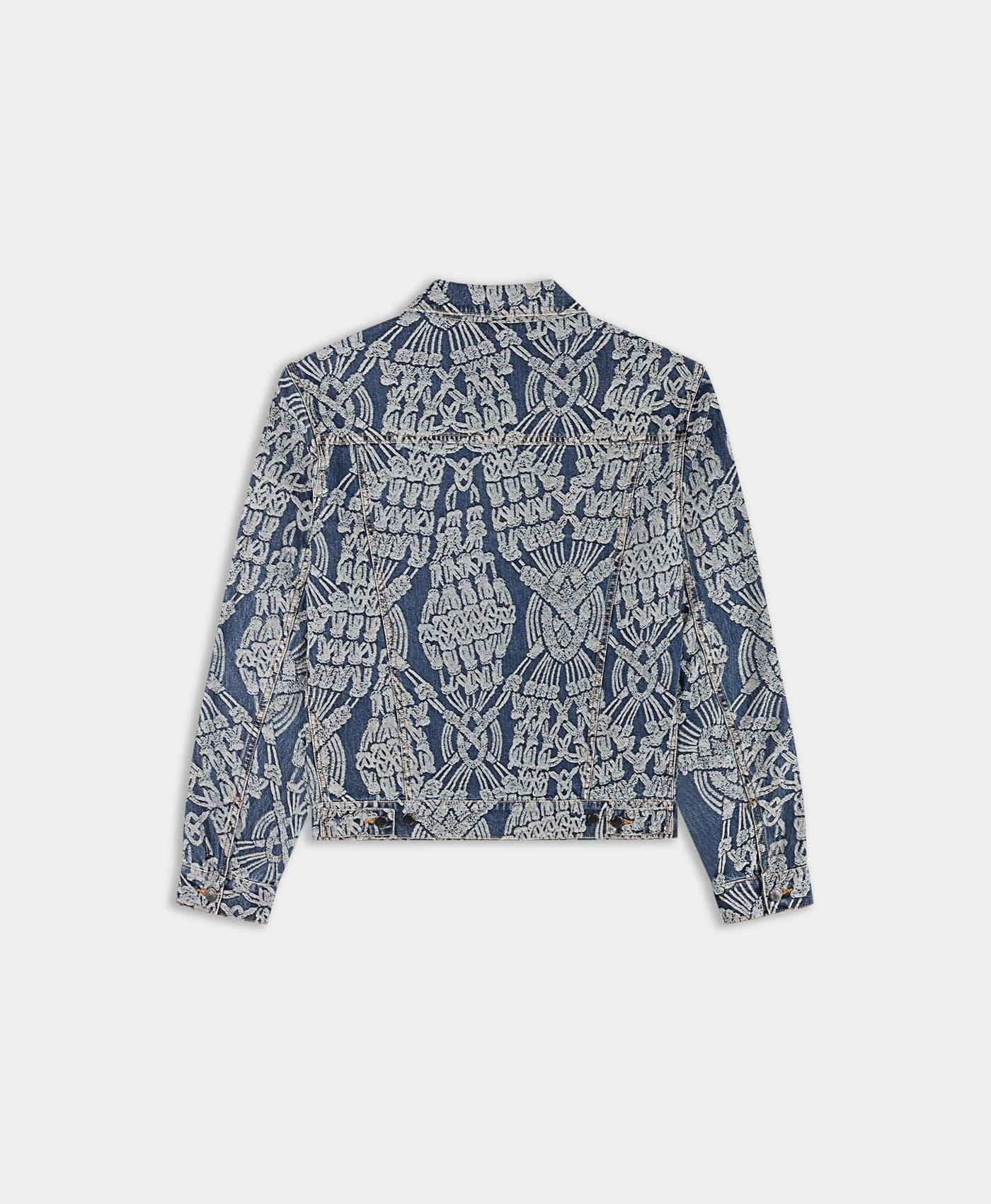 Blue Dark Blue Denim Macrame Jacket