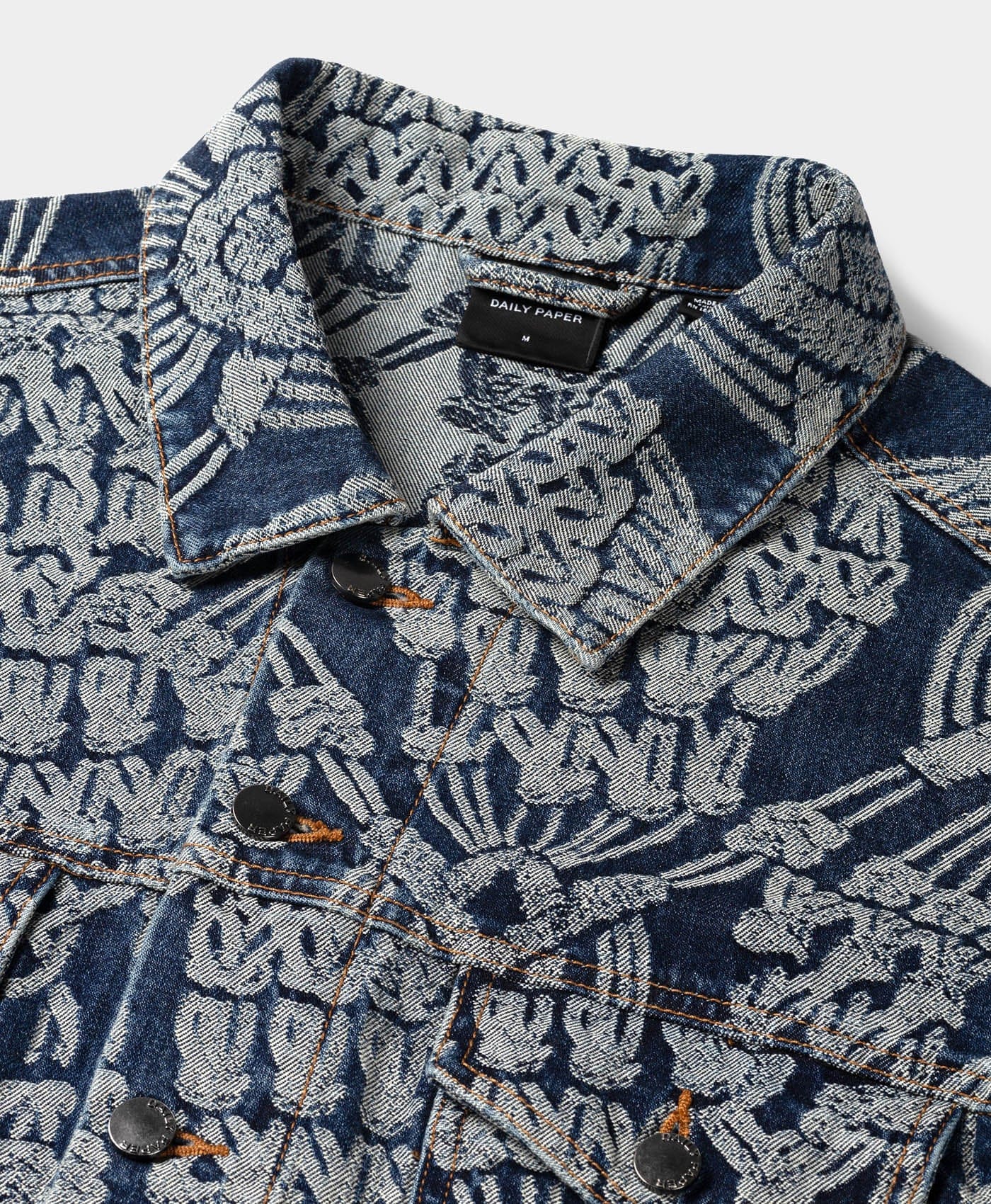 Blue Dark Blue Denim Macrame Jacket