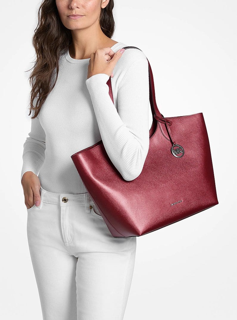 Maya Large Metallic Tote Bag