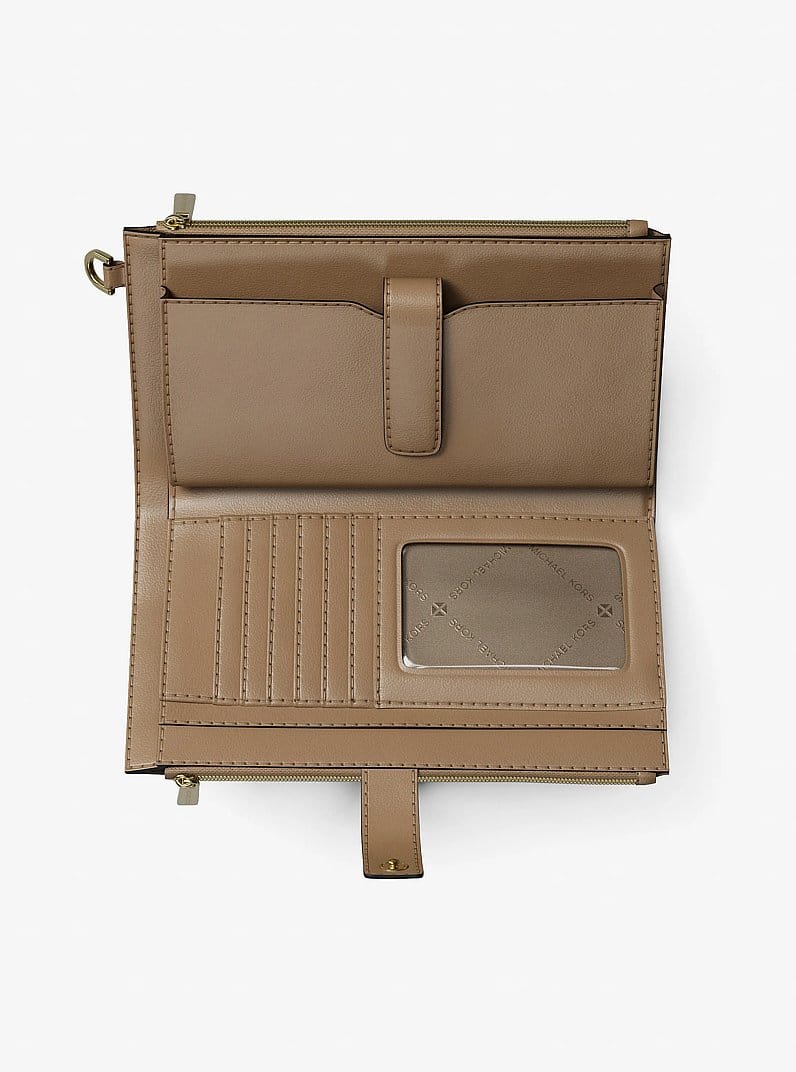 Jet Set Large Signature Logo Wristlet