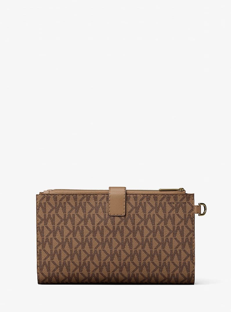 Jet Set Large Signature Logo Wristlet