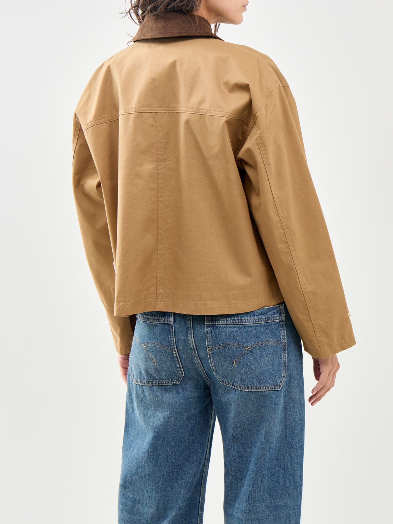 Nobody's Child Cropped Freddie Barn Jacket Beige