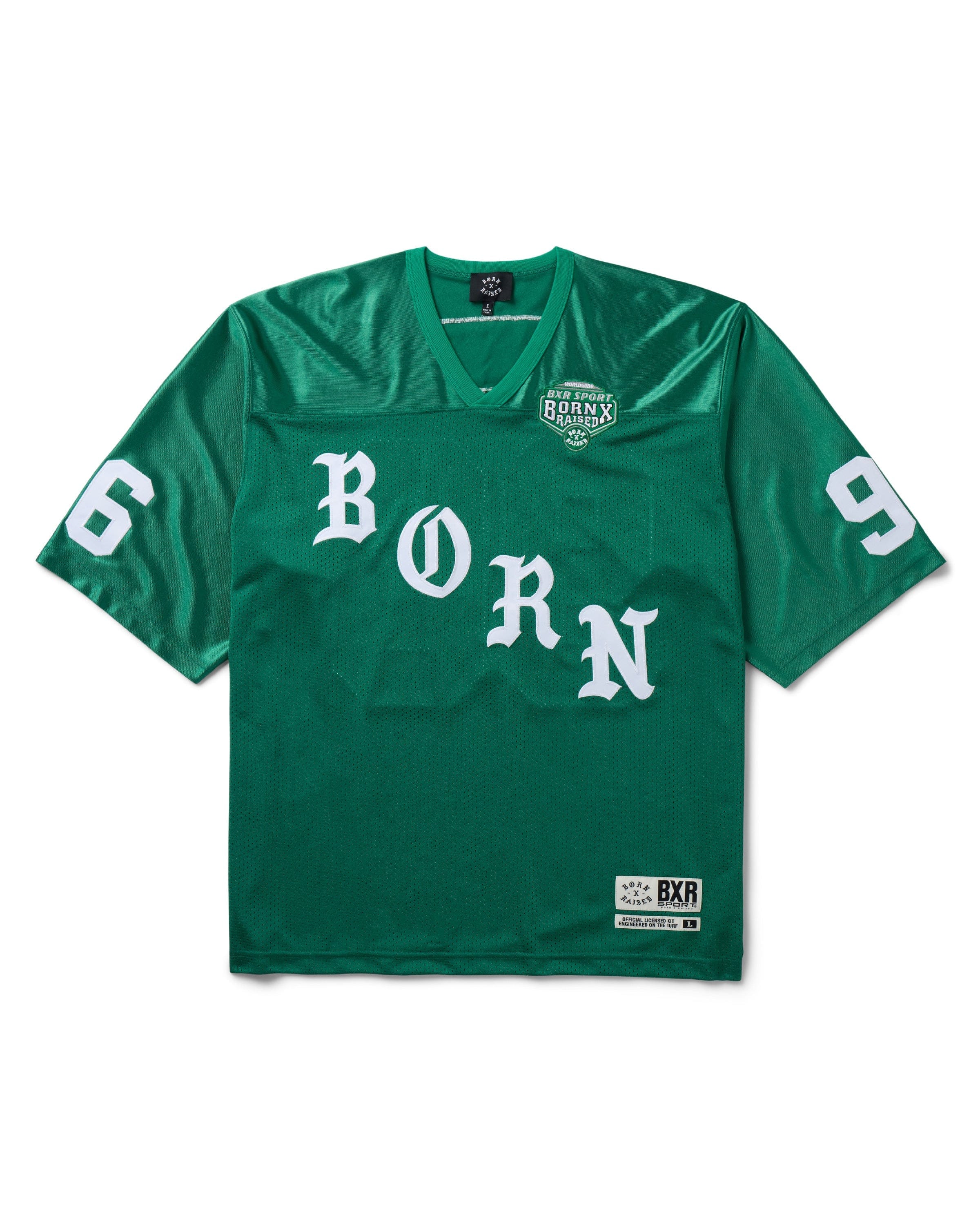 Born x Raised Paranoia Football Jersey - Kelly Green